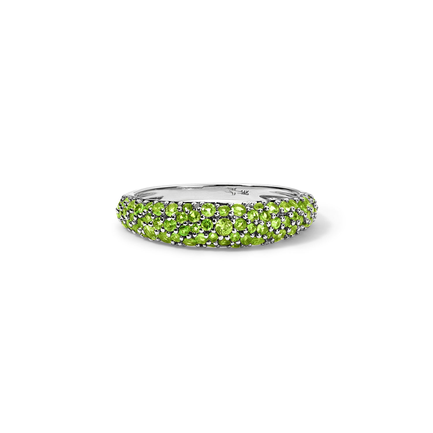 Green Tsavorite Pave Stack Ring