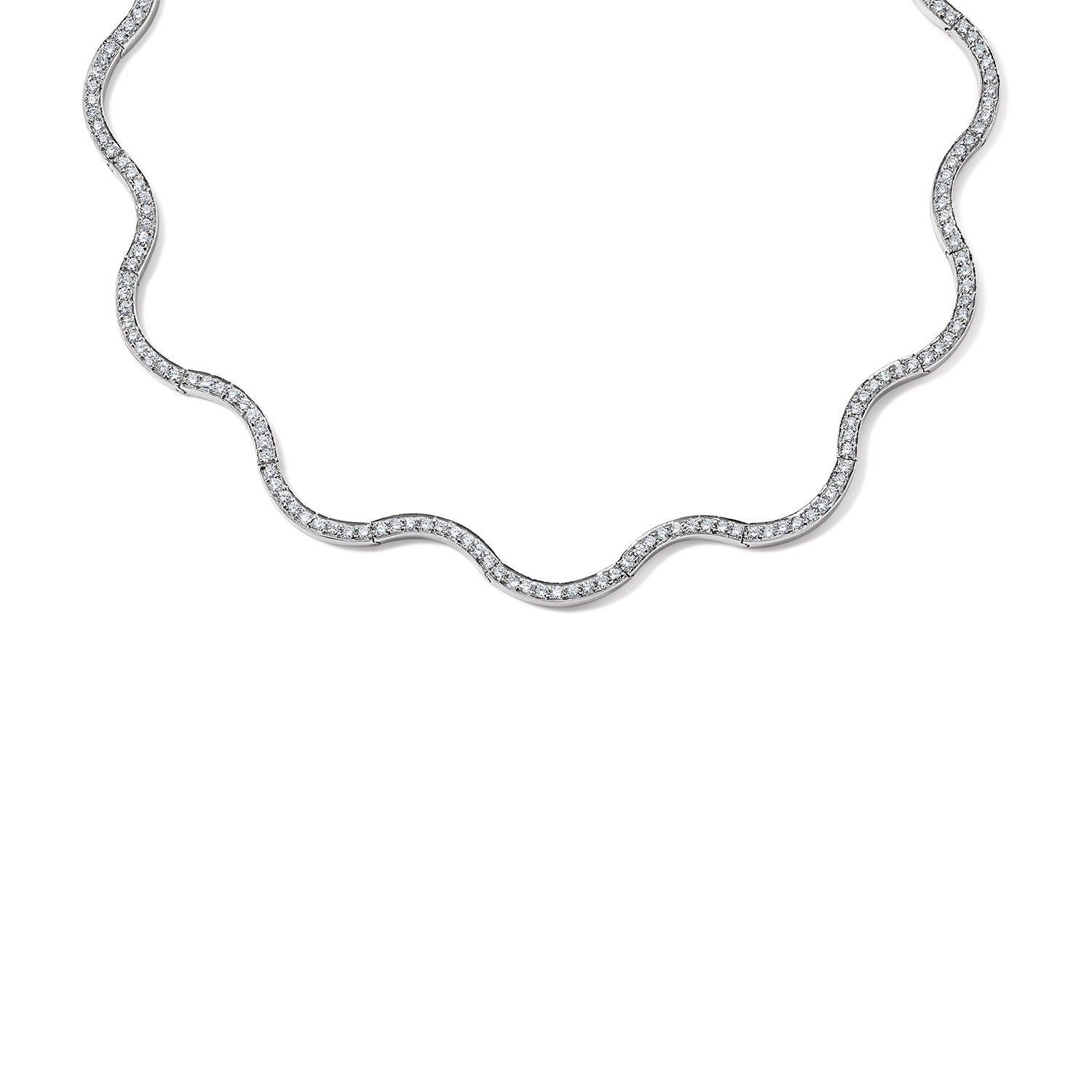 Scalloped Diamond Necklace