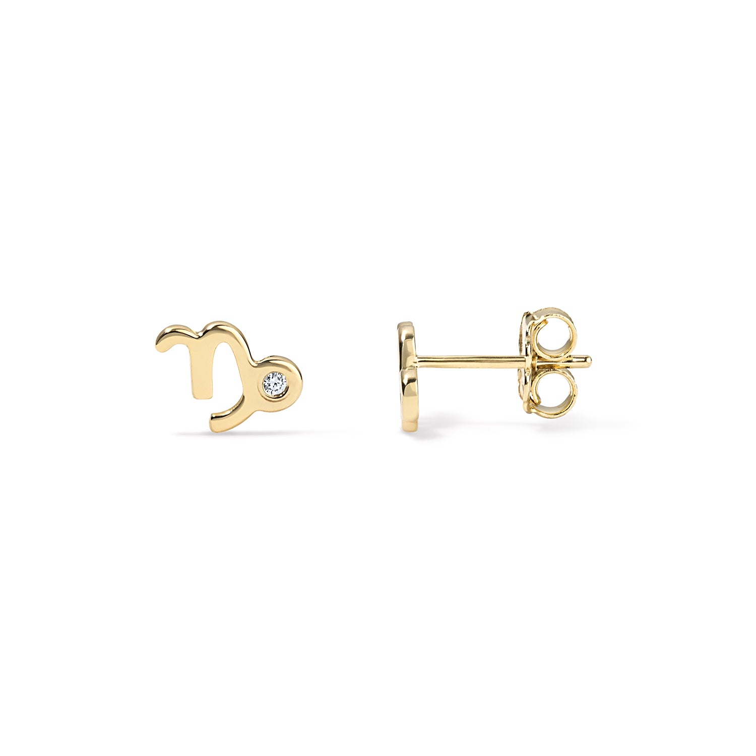 Small Zodiac Stud Earring