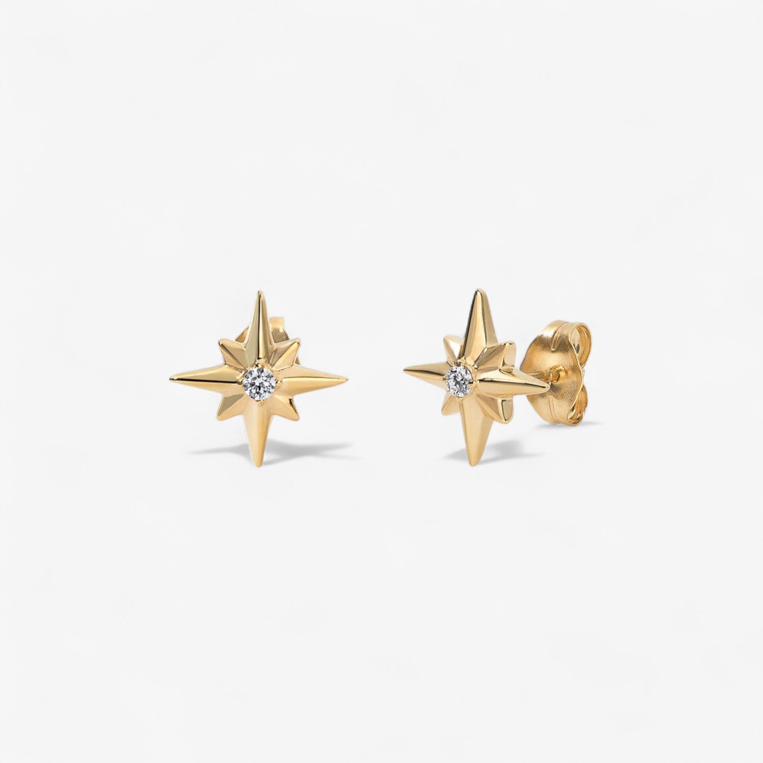 Celeste Gold and Diamond Studs