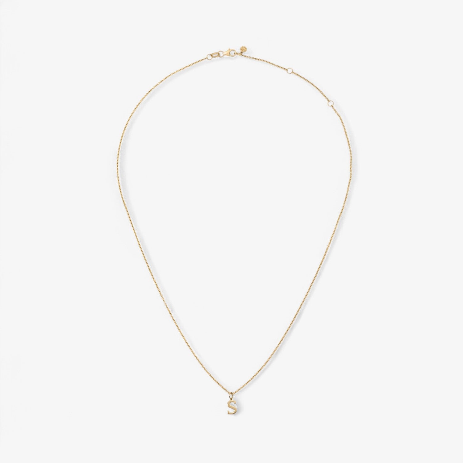 Small Gold Initial Pendant