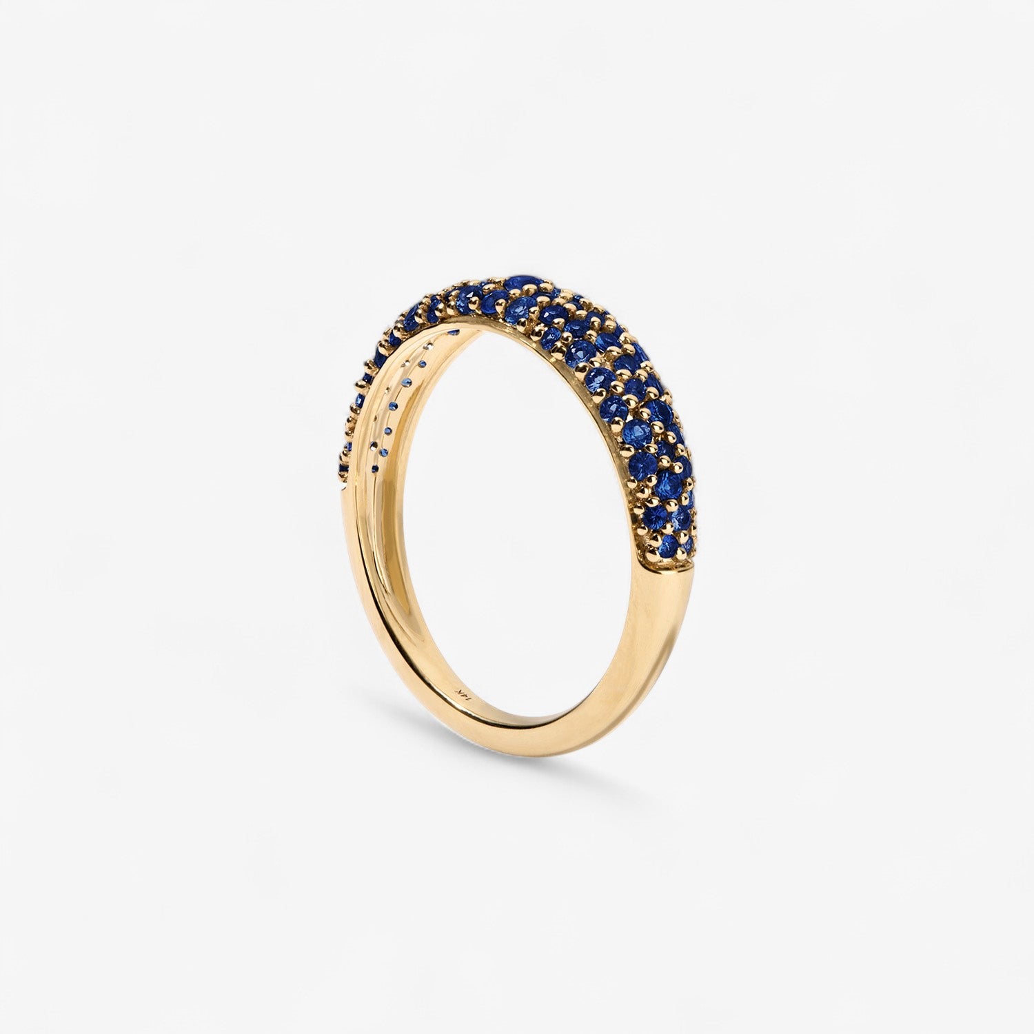 Madison Blue Sapphire Domed Stack Ring