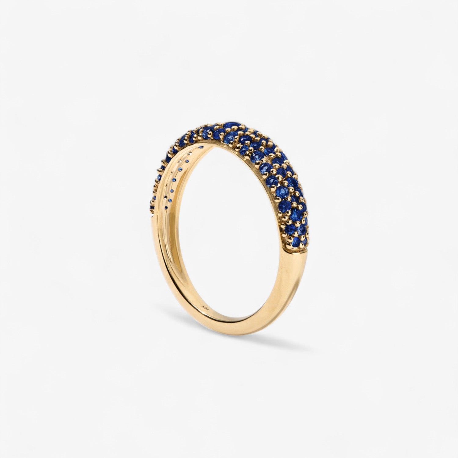 Madison Blue Sapphire Domed Stack Ring