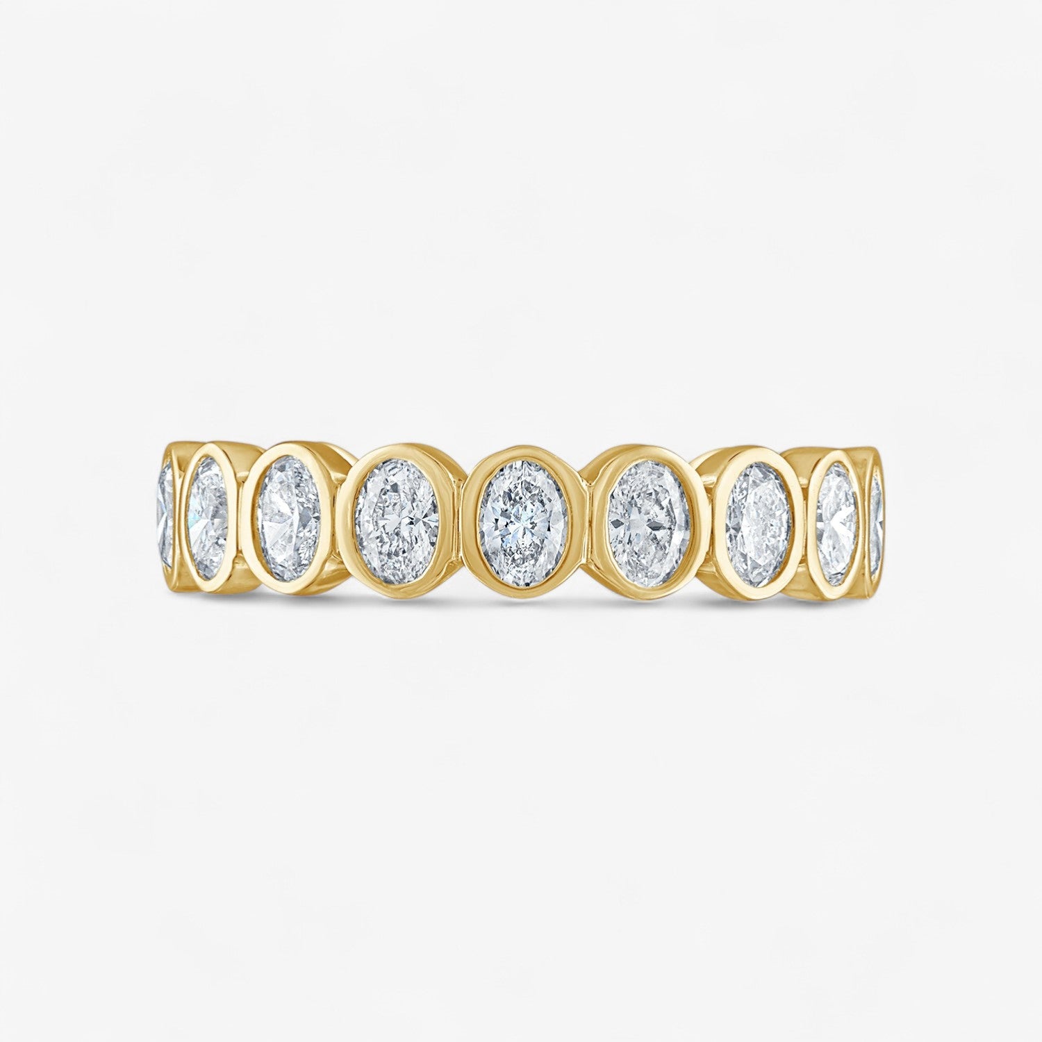 Bezel Set Oval Eternity Band
