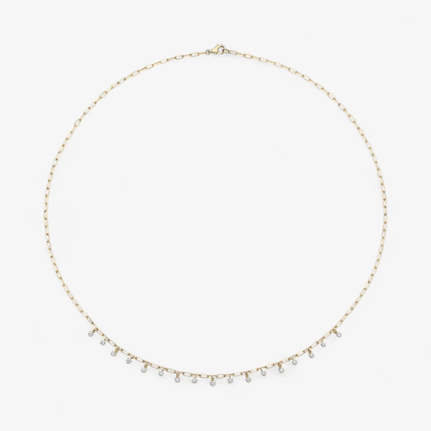 Dangling Diamond Charm Necklace
