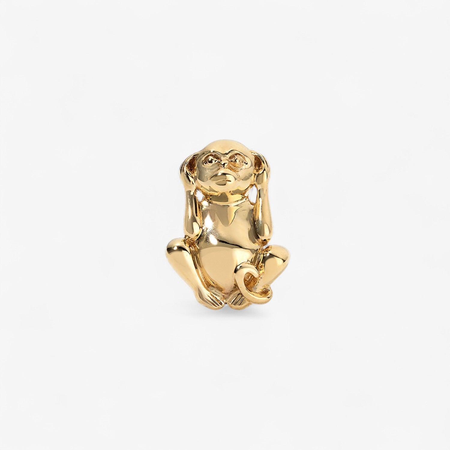 Gold Monkey Hear No Evil Stud