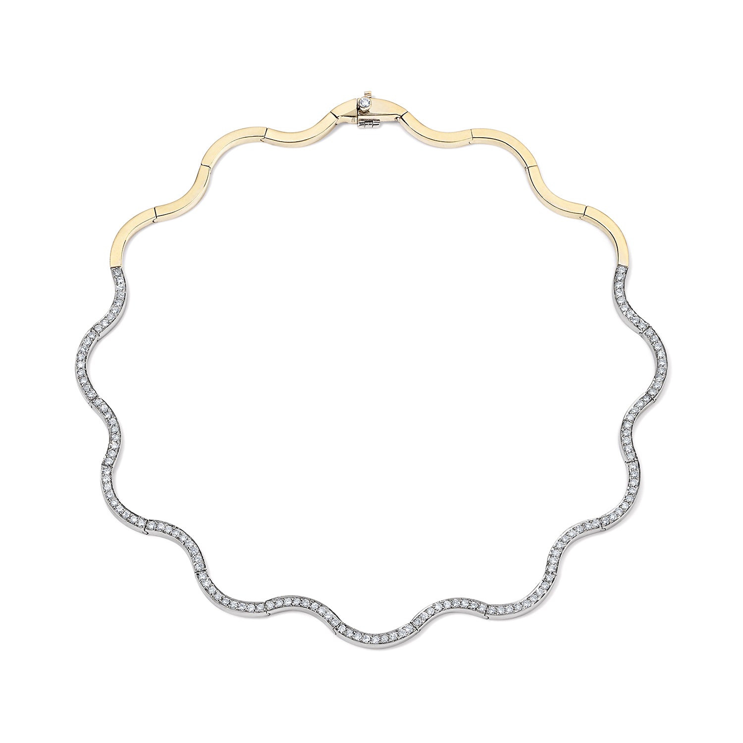 Scalloped Diamond Necklace