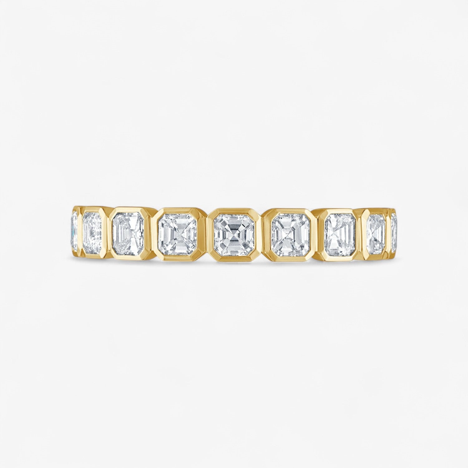 Bezel Set Asscher Eternity Band