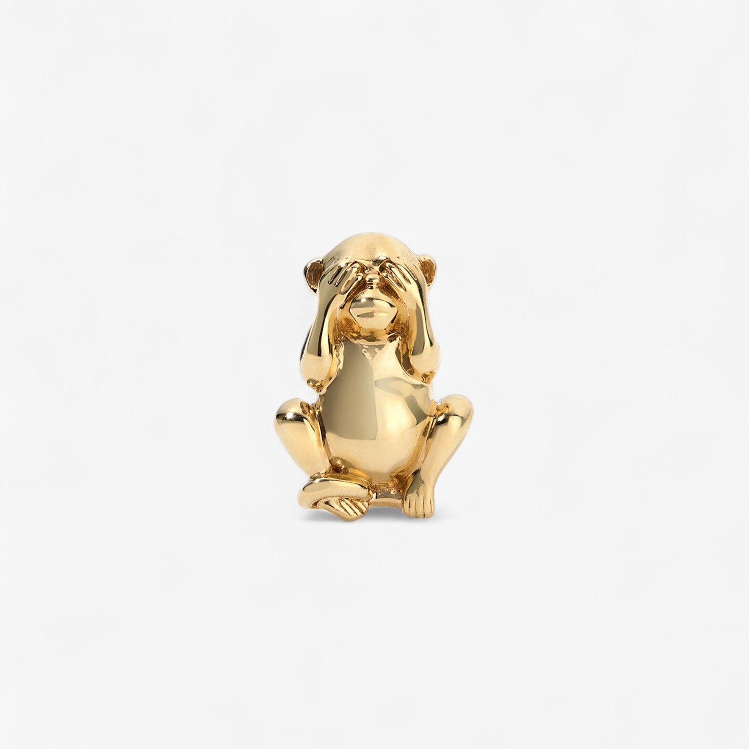 Gold Monkey See No Evil Stud