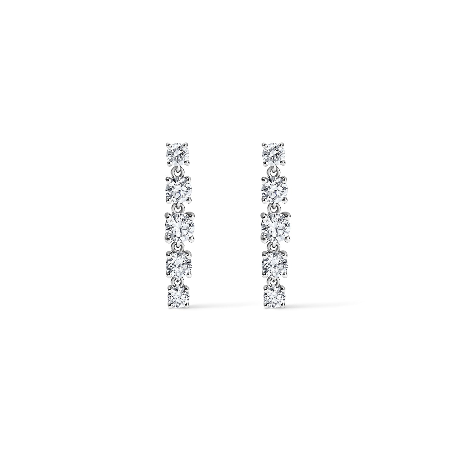 Graduated Diamond Dangle Earring