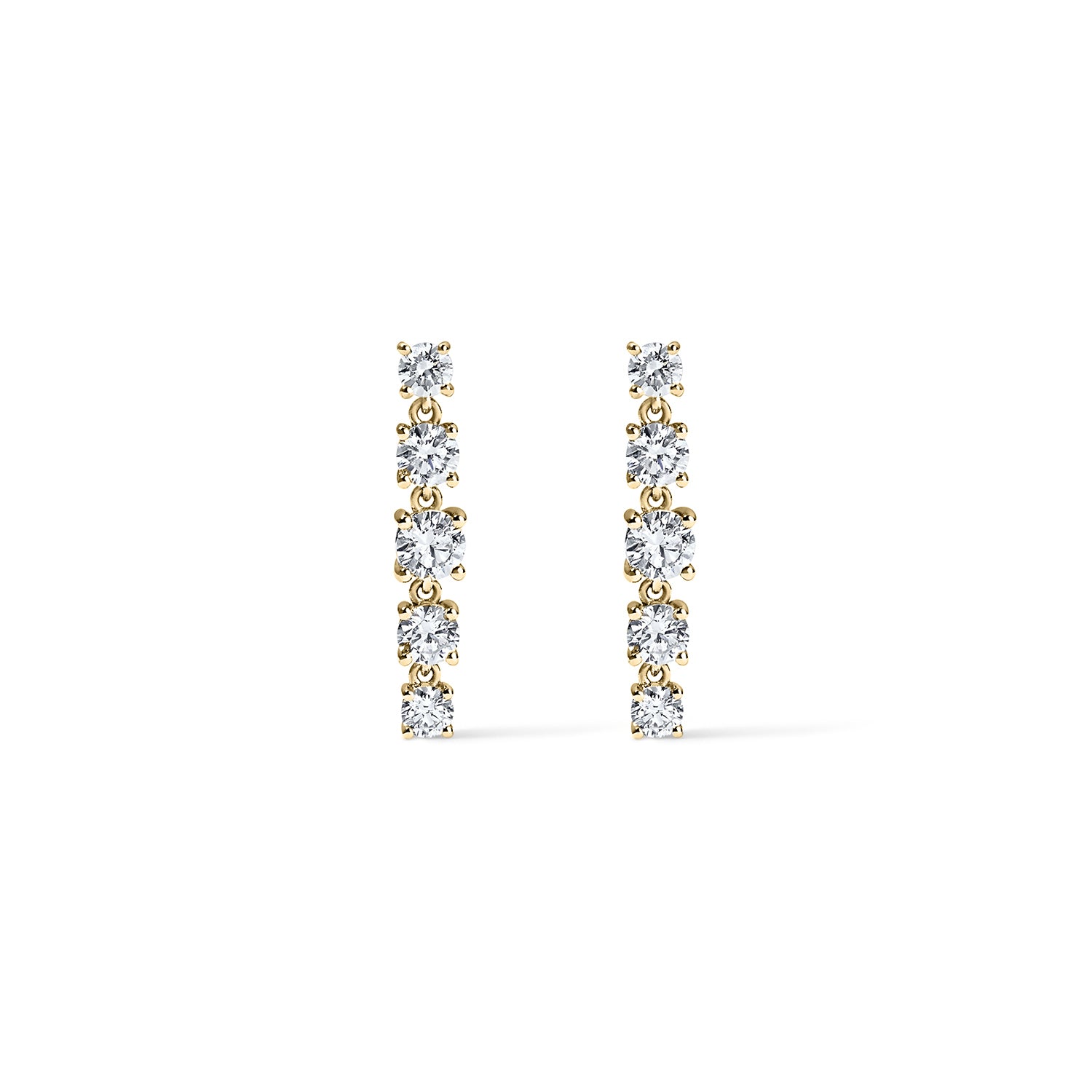 Graduated Diamond Dangle Earring