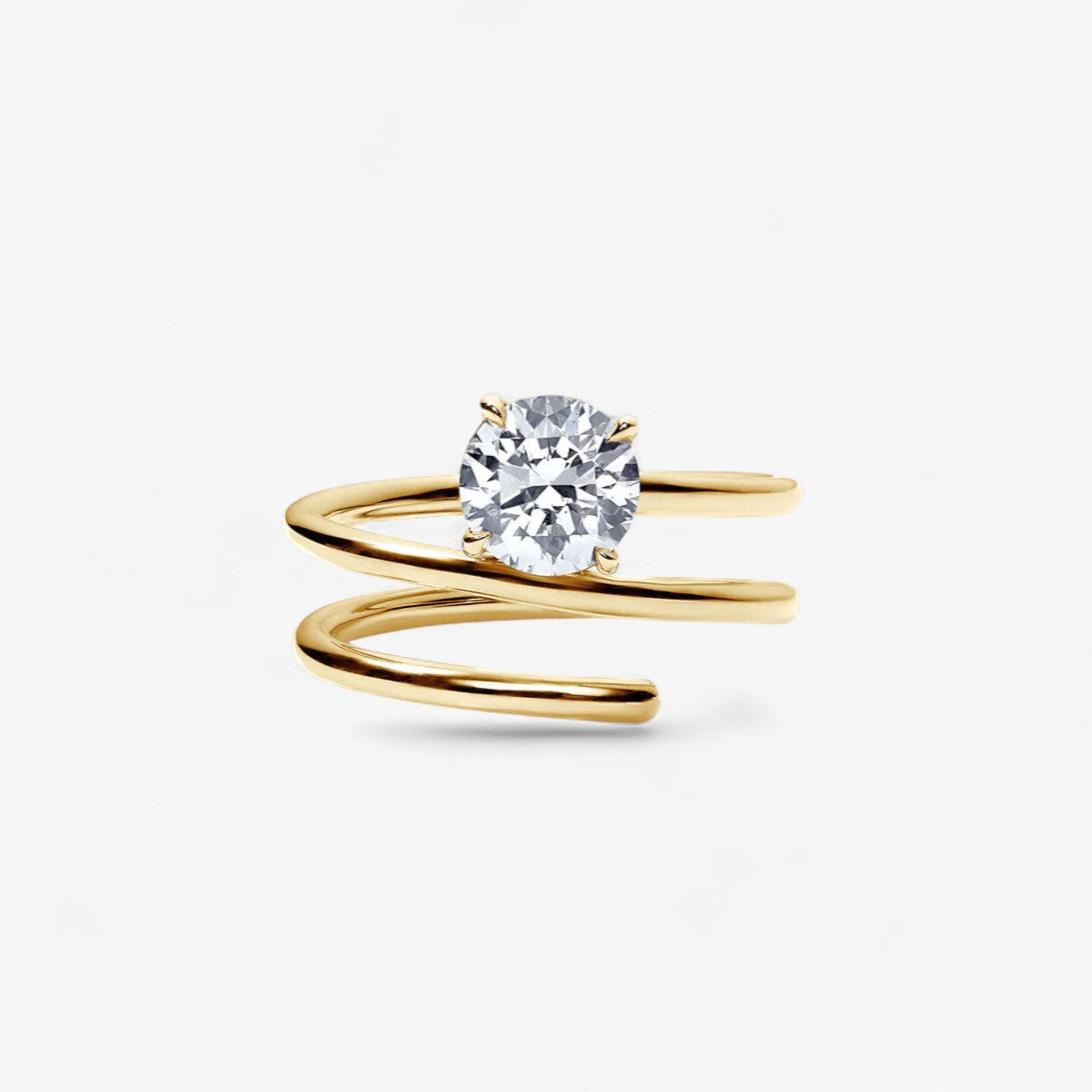 1.2CT Rounded Shank Engagement Ring