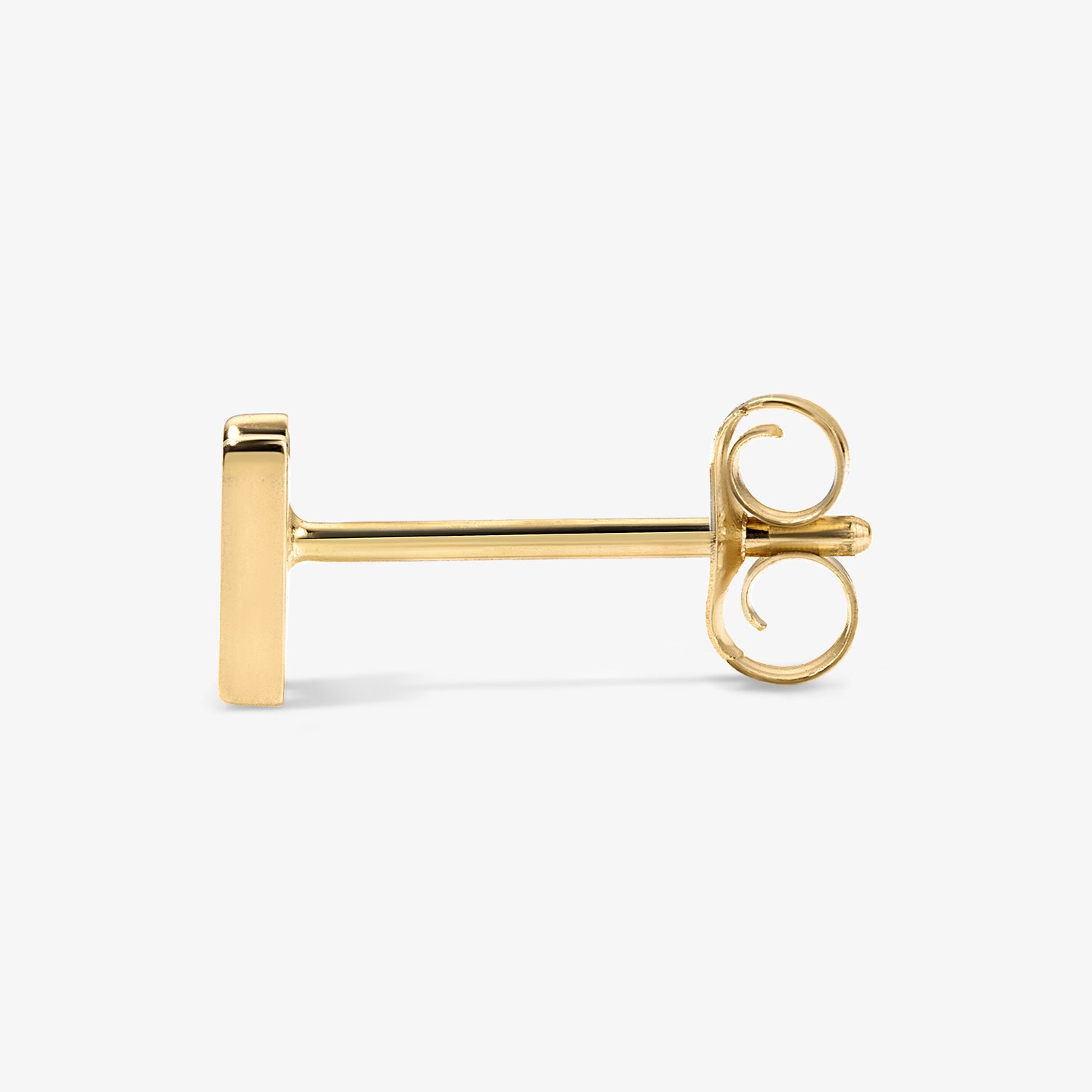 Mini Gold Block Initial Studs