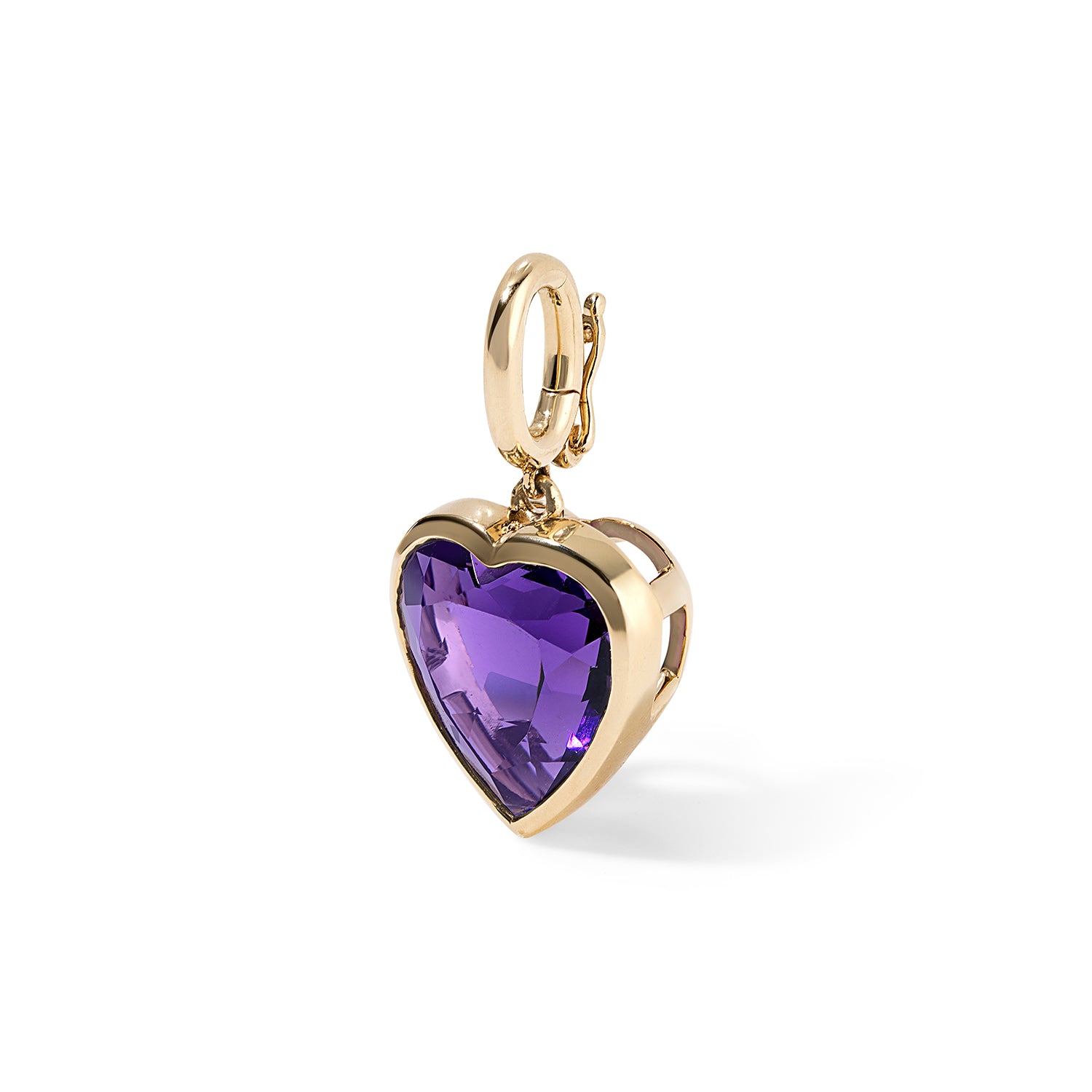 Amethyst Heart Charm