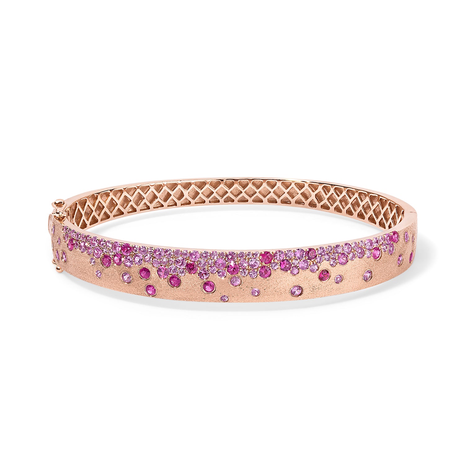 Scattered Pink Sapphire Bangle