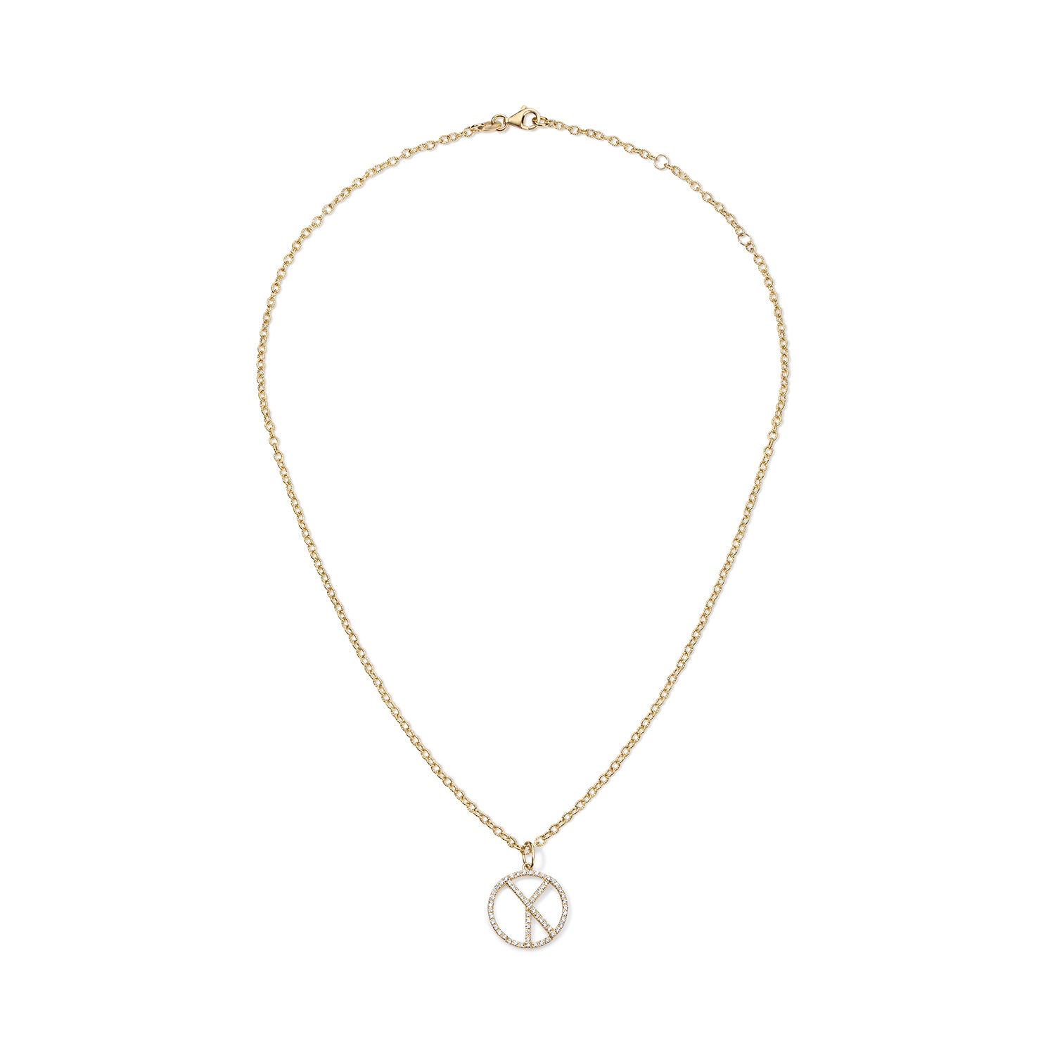 Small Diamond Hidden Initial Necklace