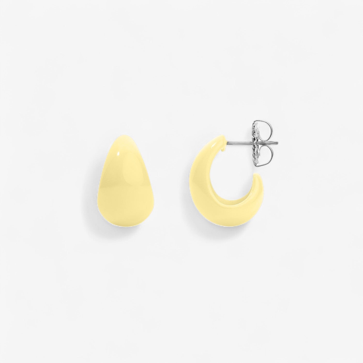 Poppy Enamel Tear Drop Huggie