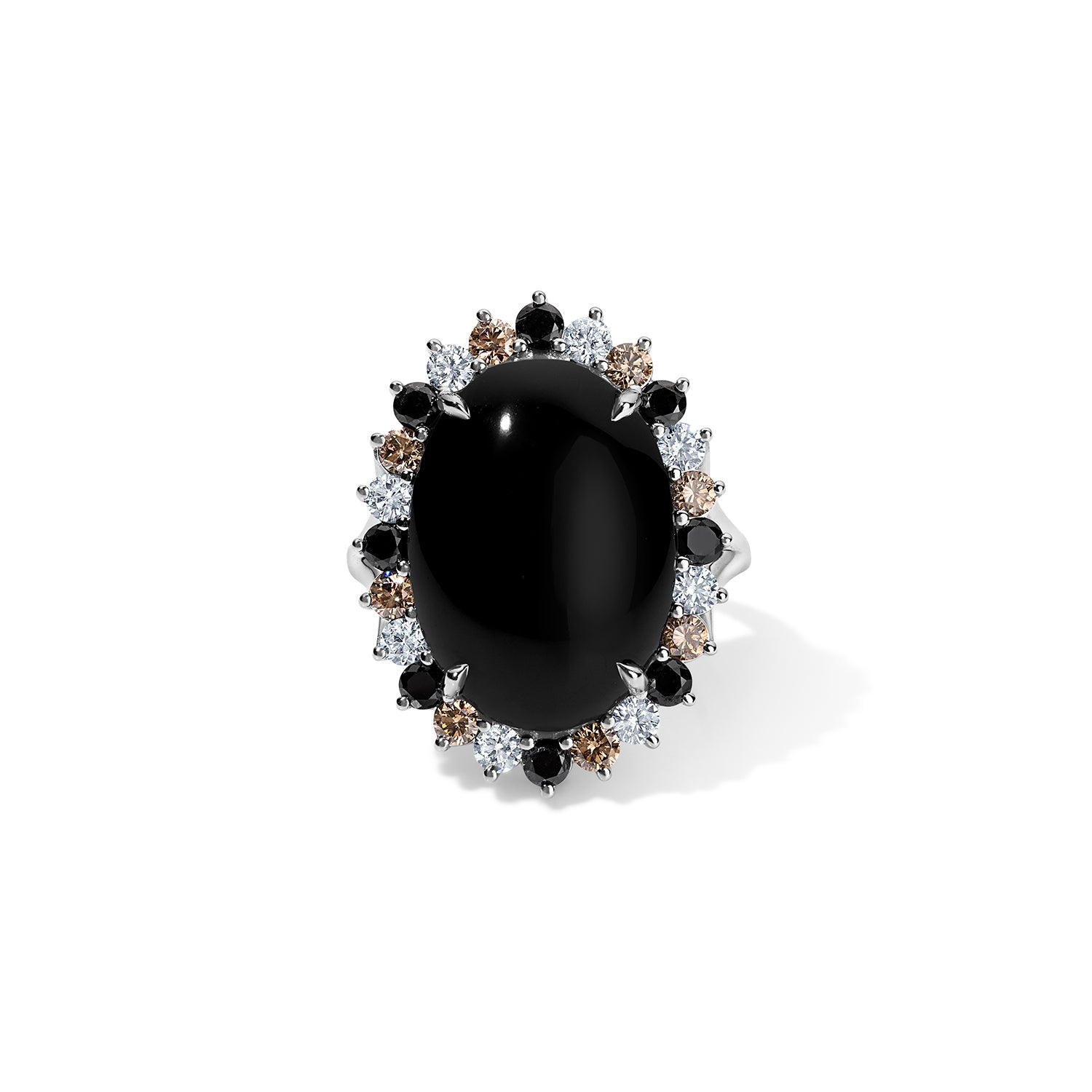 Grace Black Agate and Diamond Cocktail Ring