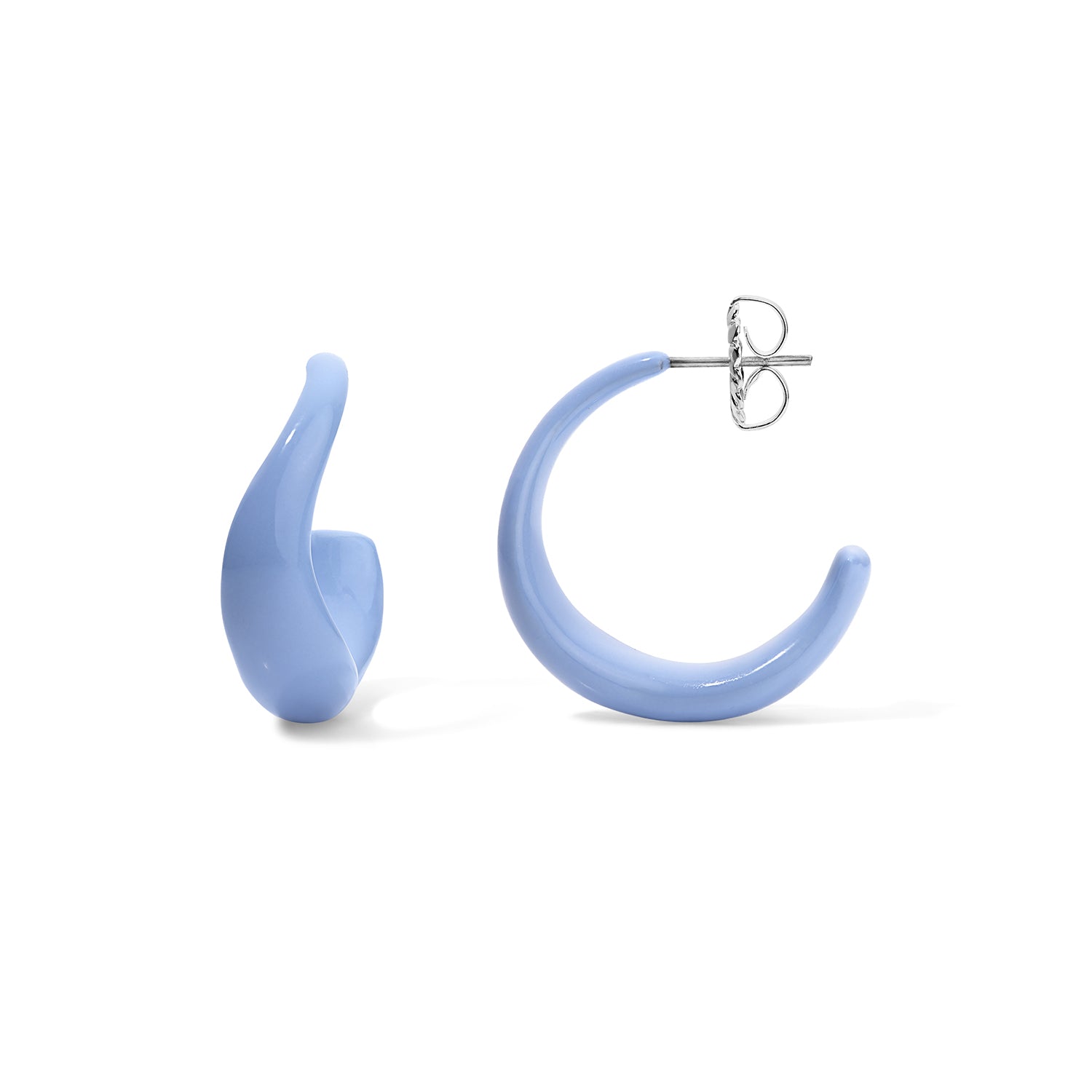 Poppy Enamel Wave Hoop