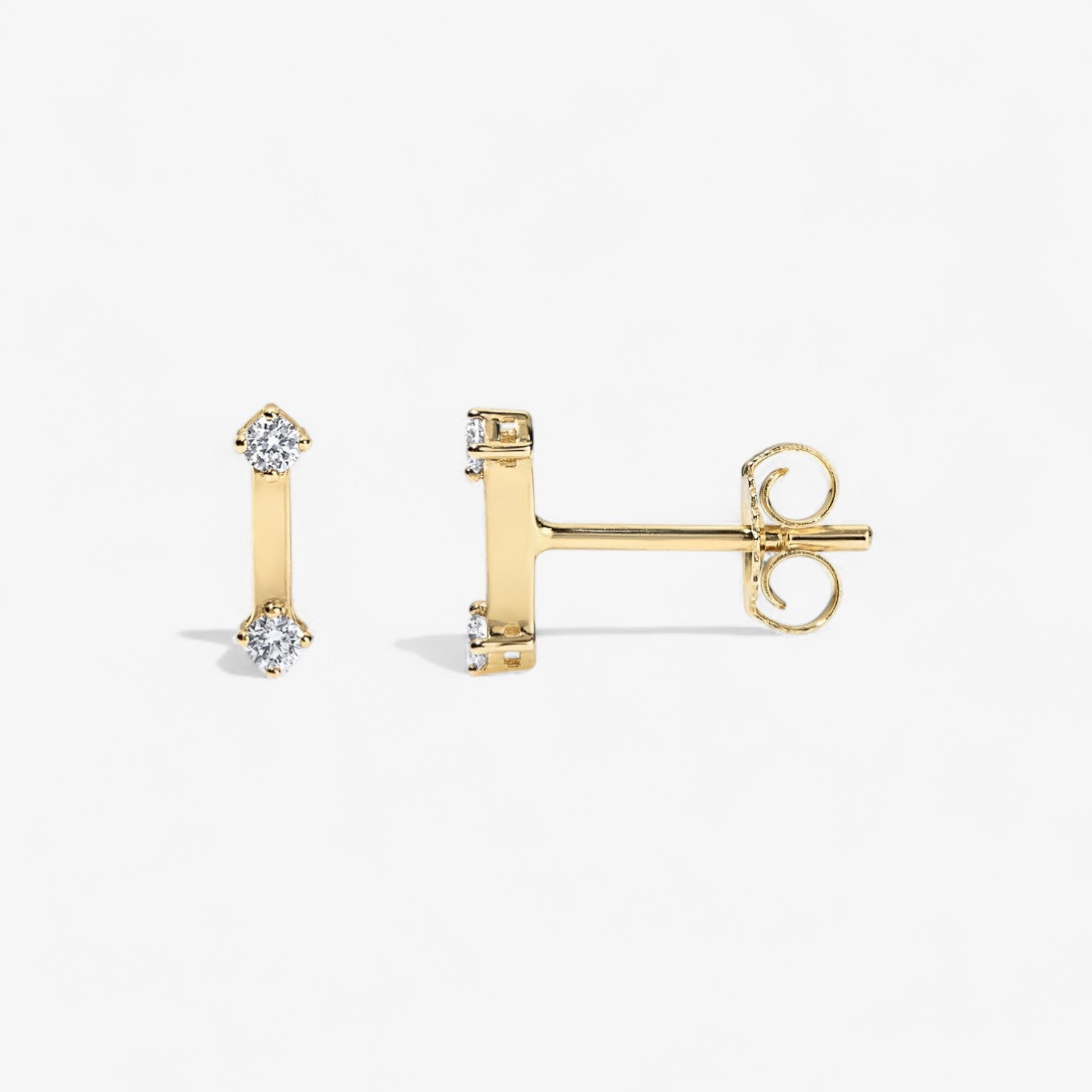 Celeste Petite Diamond Bar Stud