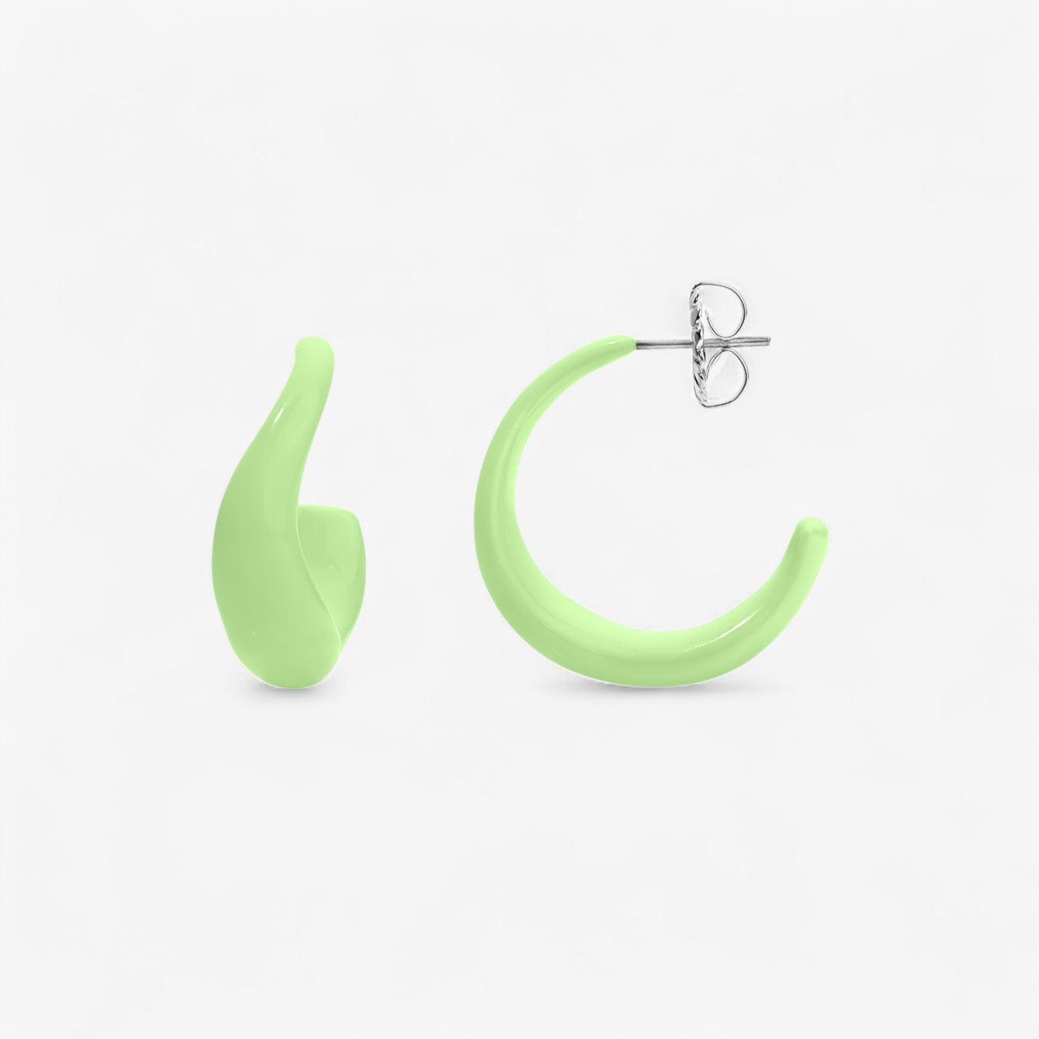 Poppy Enamel Wave Hoop