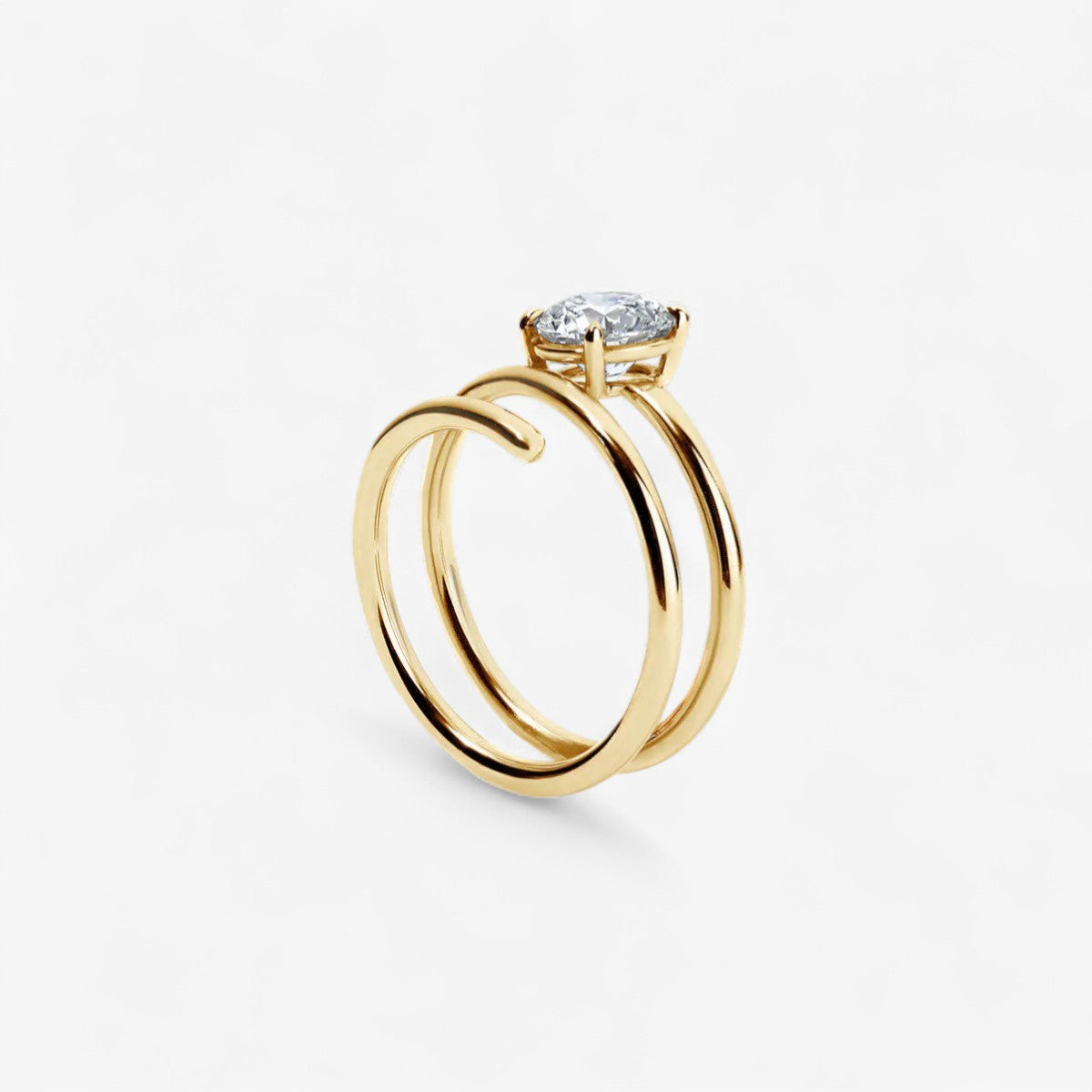 1.2CT Rounded Shank Engagement Ring