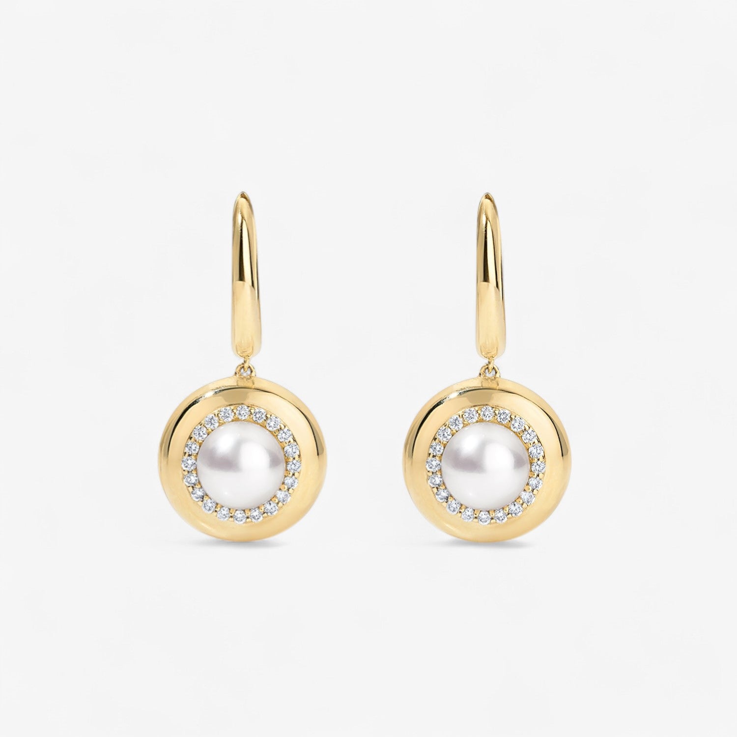 Pearl Drop Candy Button Earrings