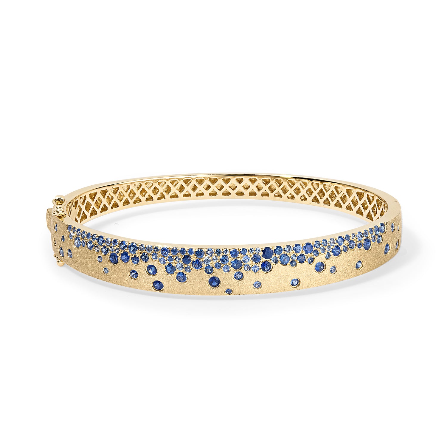 Scattered Blue Sapphire Bangle