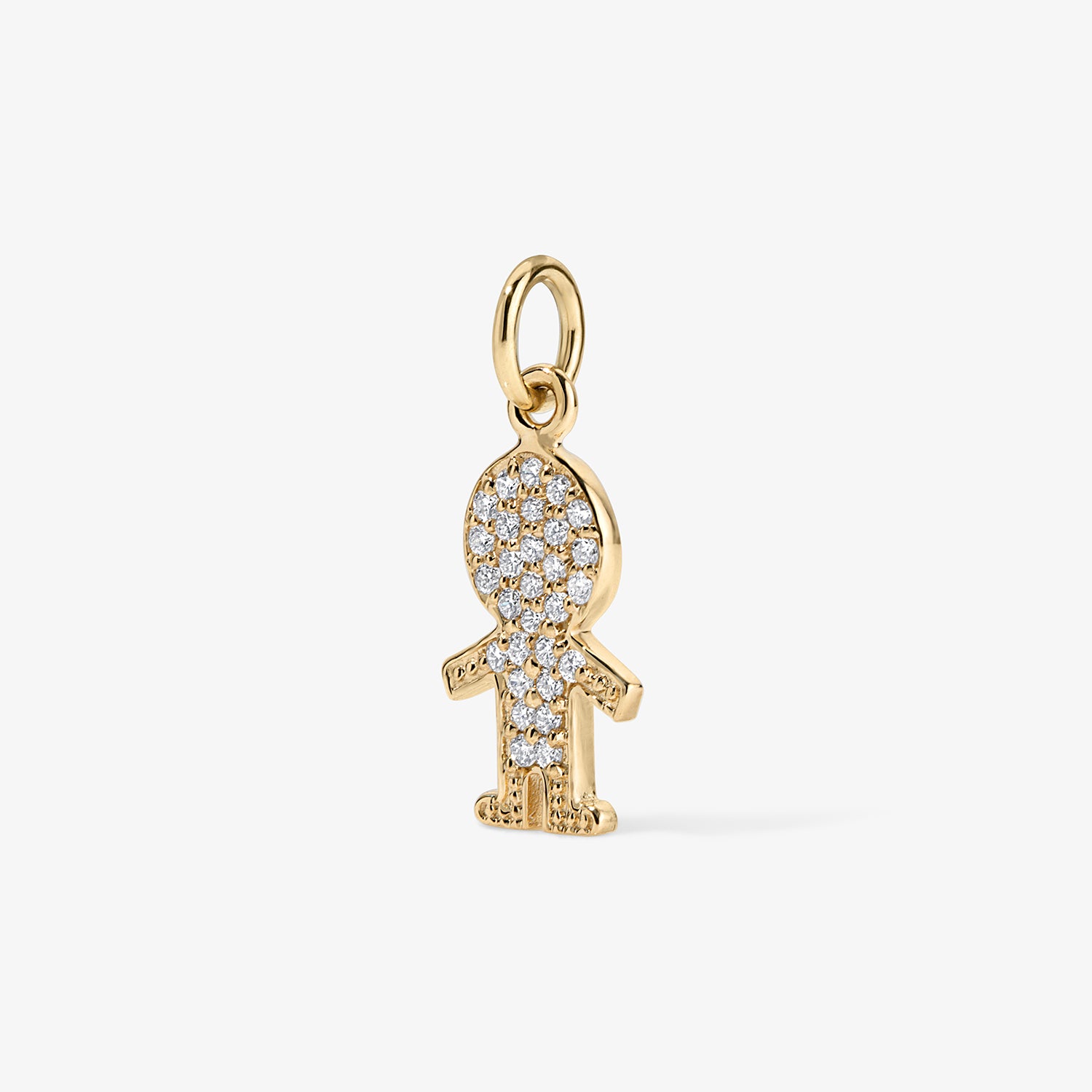 Pave Boy Charm