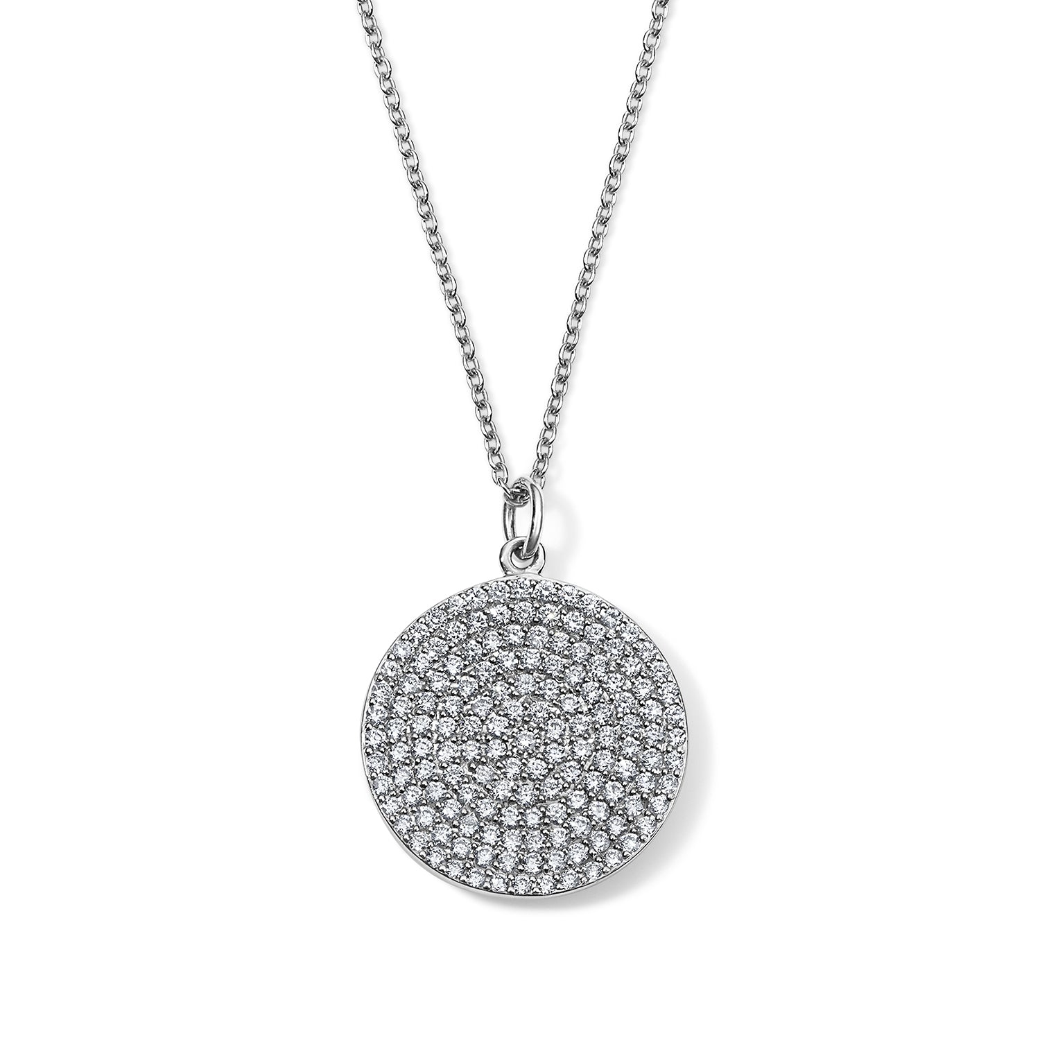 Pave Disc Necklace