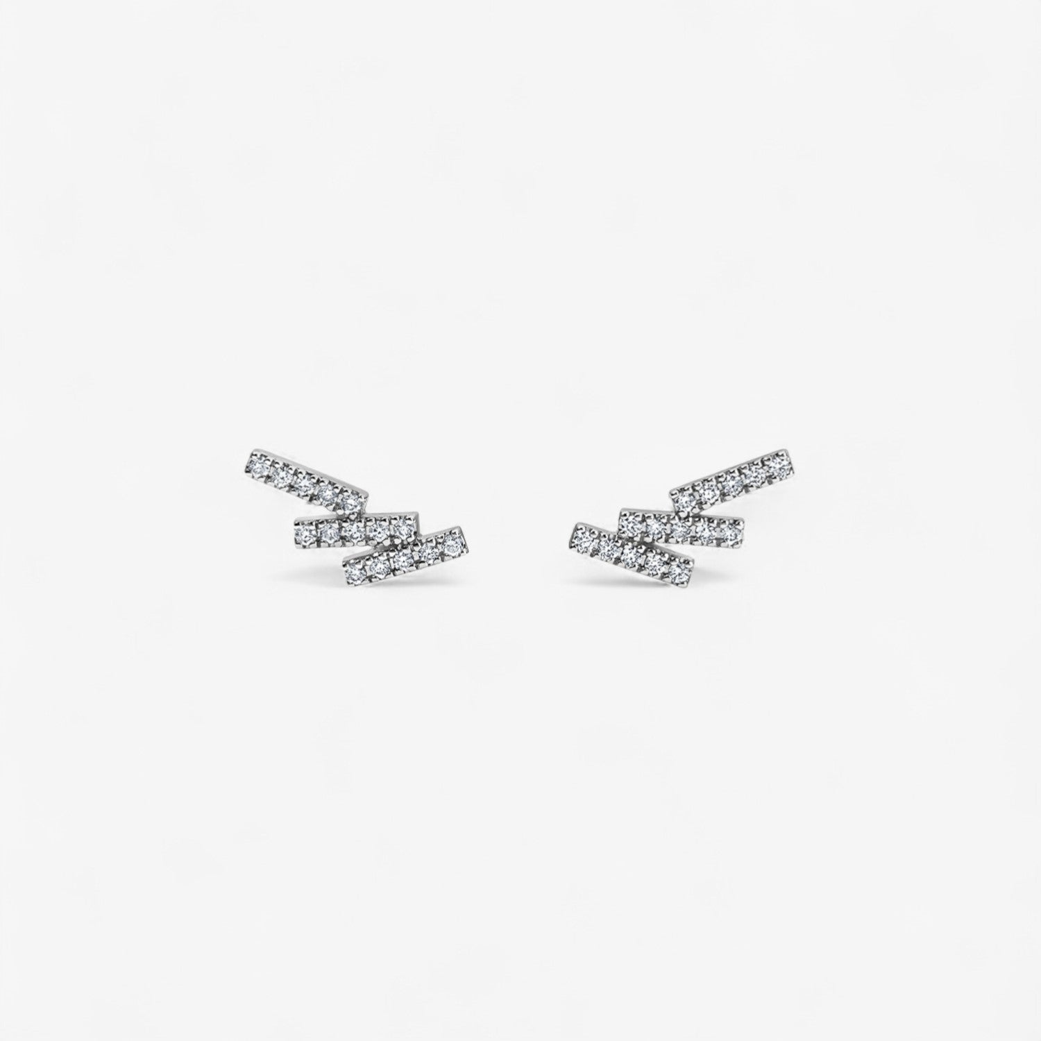 Three Bar Pave Earring