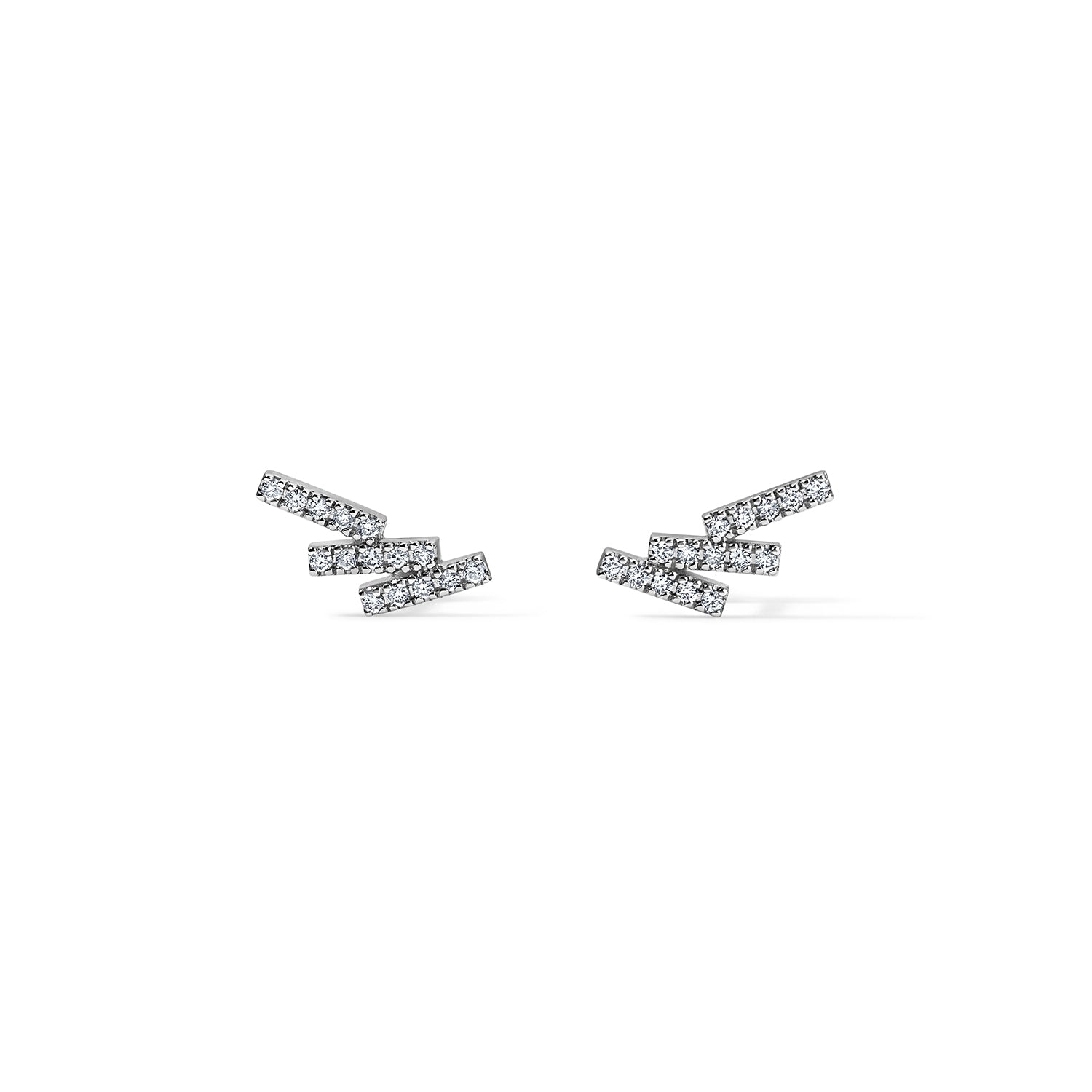 Three Bar Pave Earring