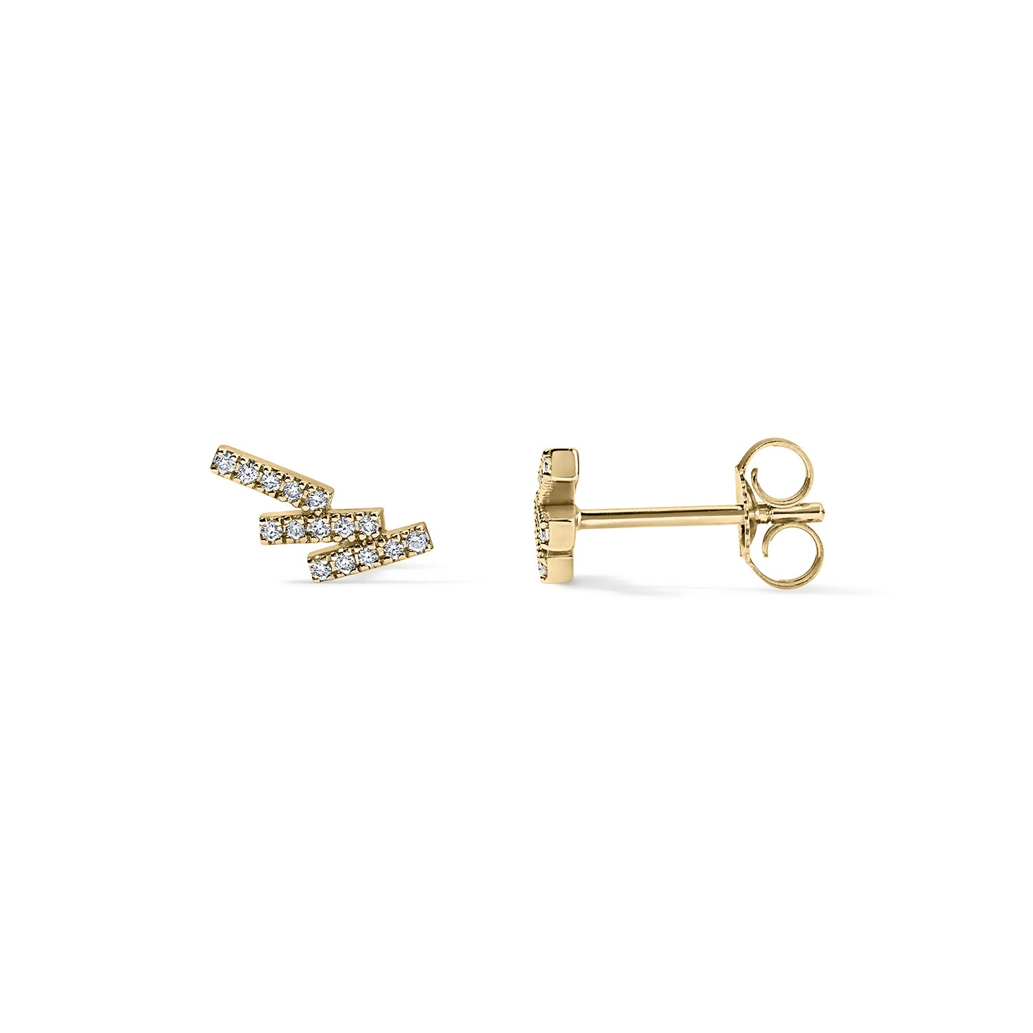 Three Bar Pave Earring