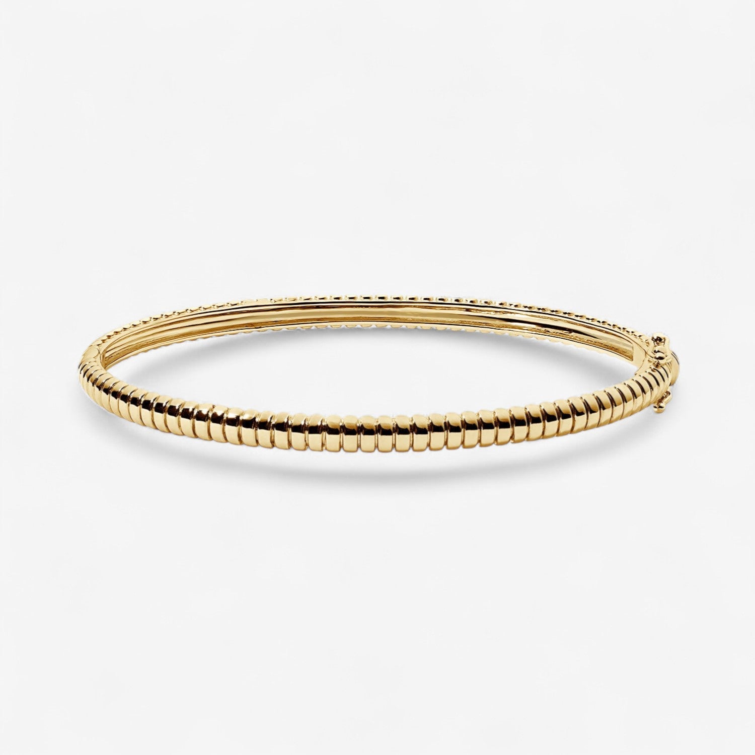 Gold Ridged Bangle