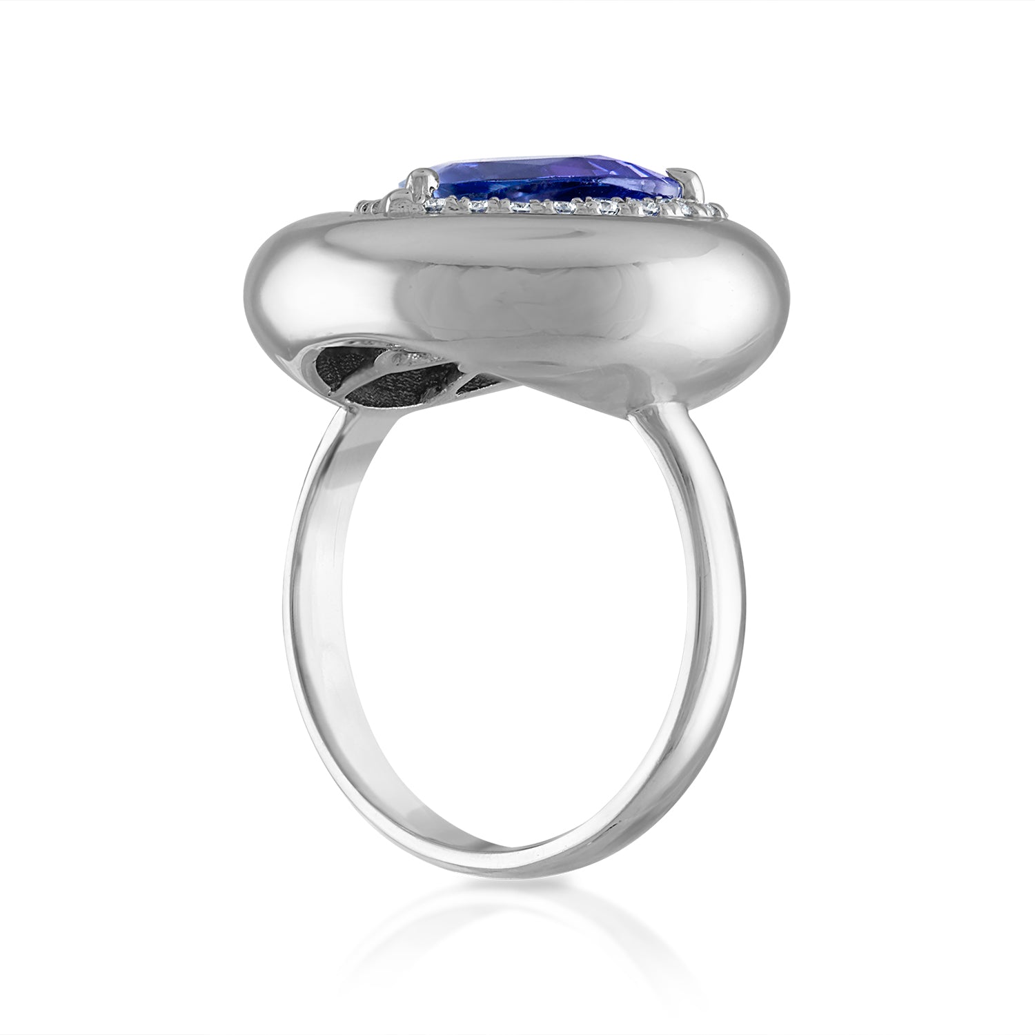Tanzanite Candy Button Ring