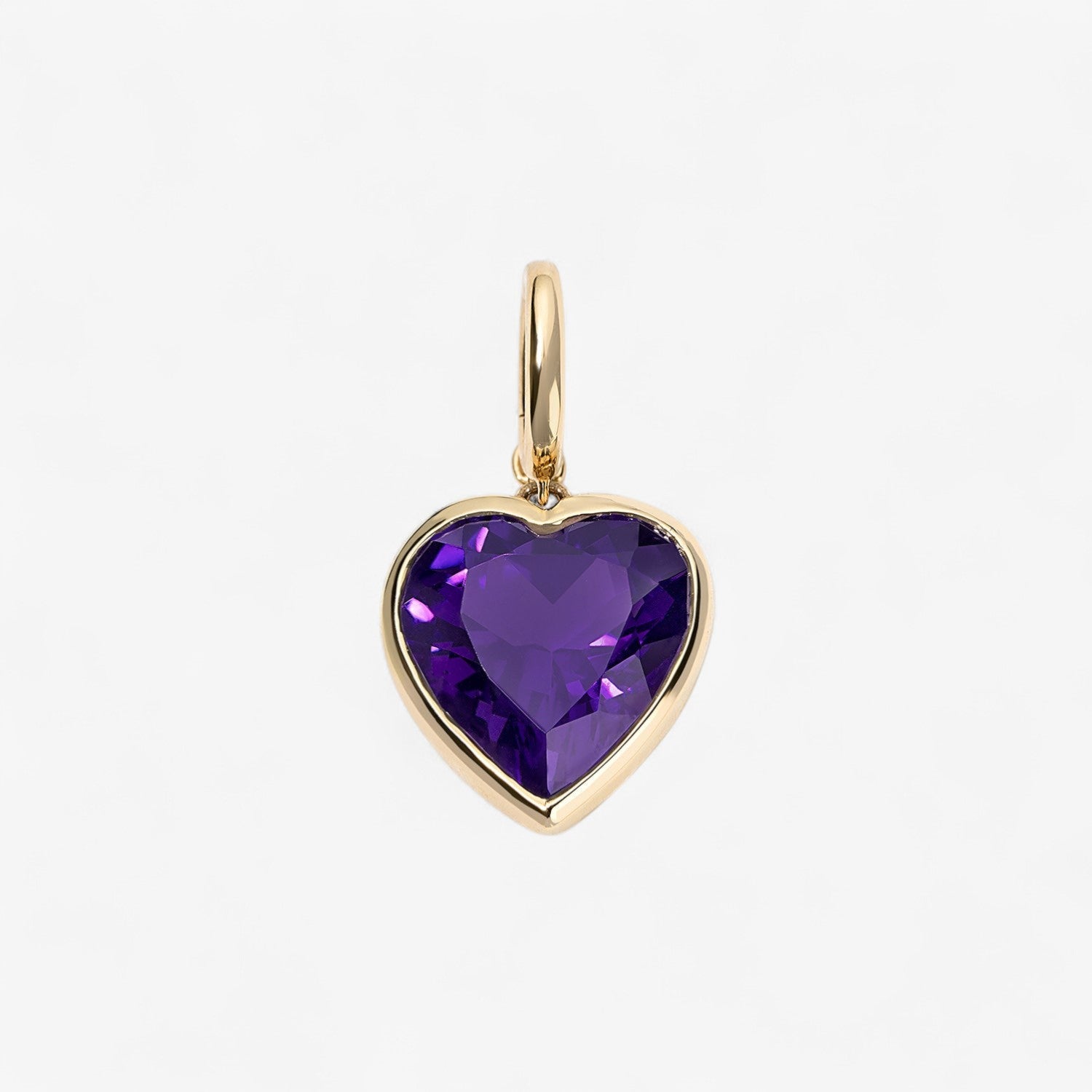 Amethyst Heart Charm