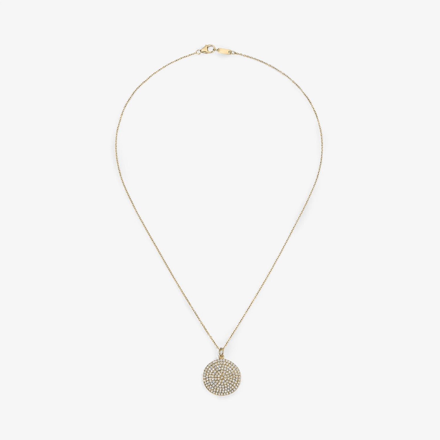 Pave Disc Necklace