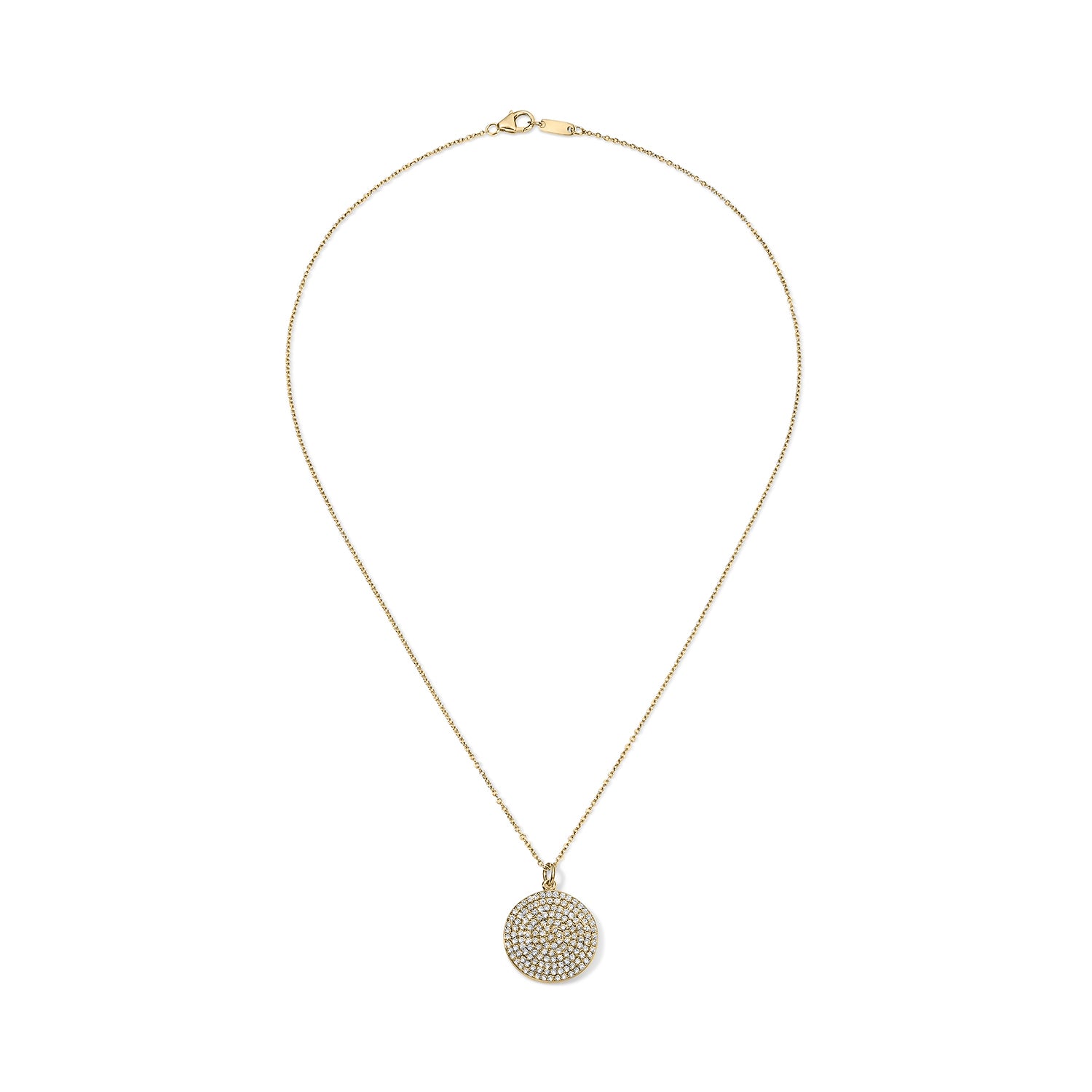 Pave Disc Necklace