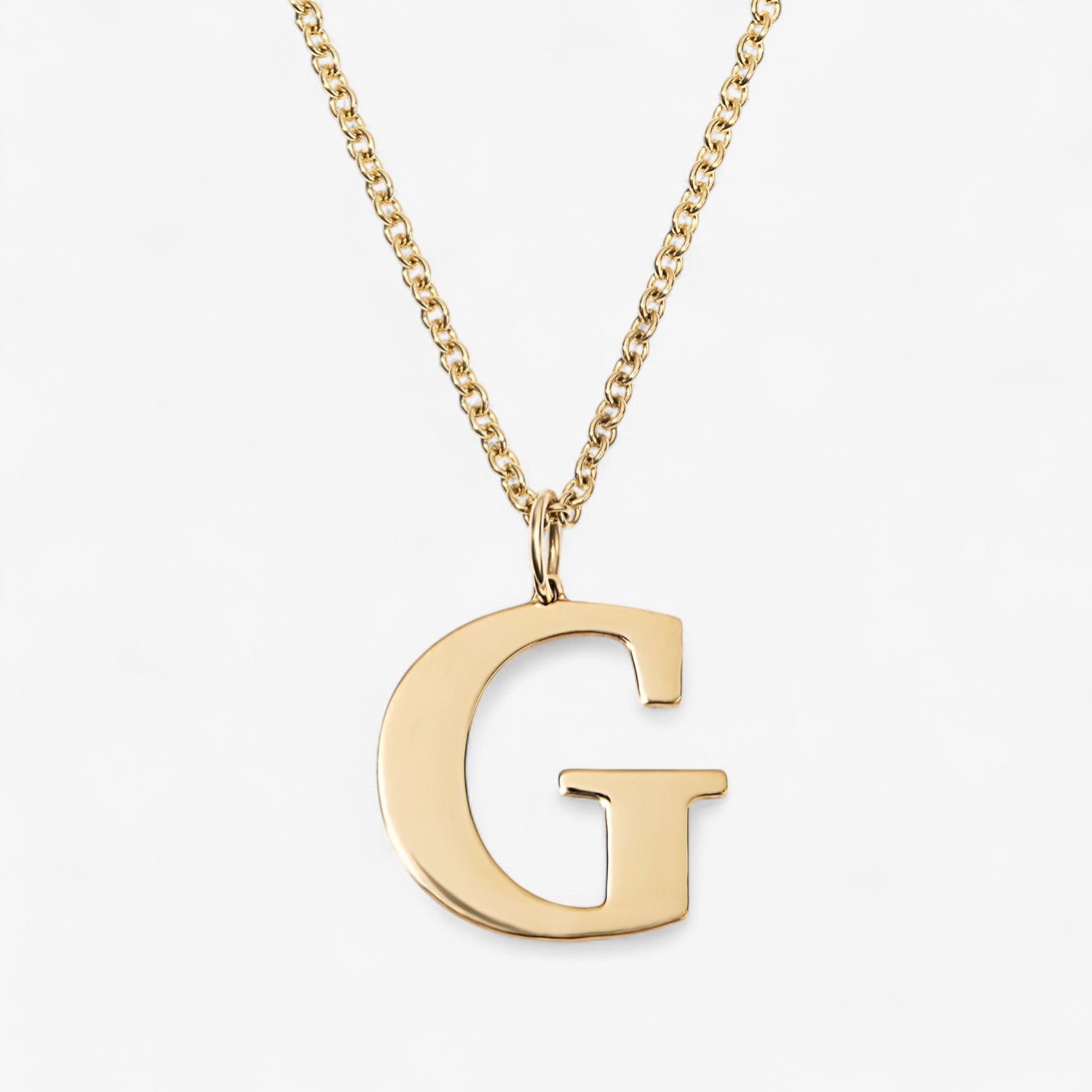 Sterling Silver Large Initial Pendant