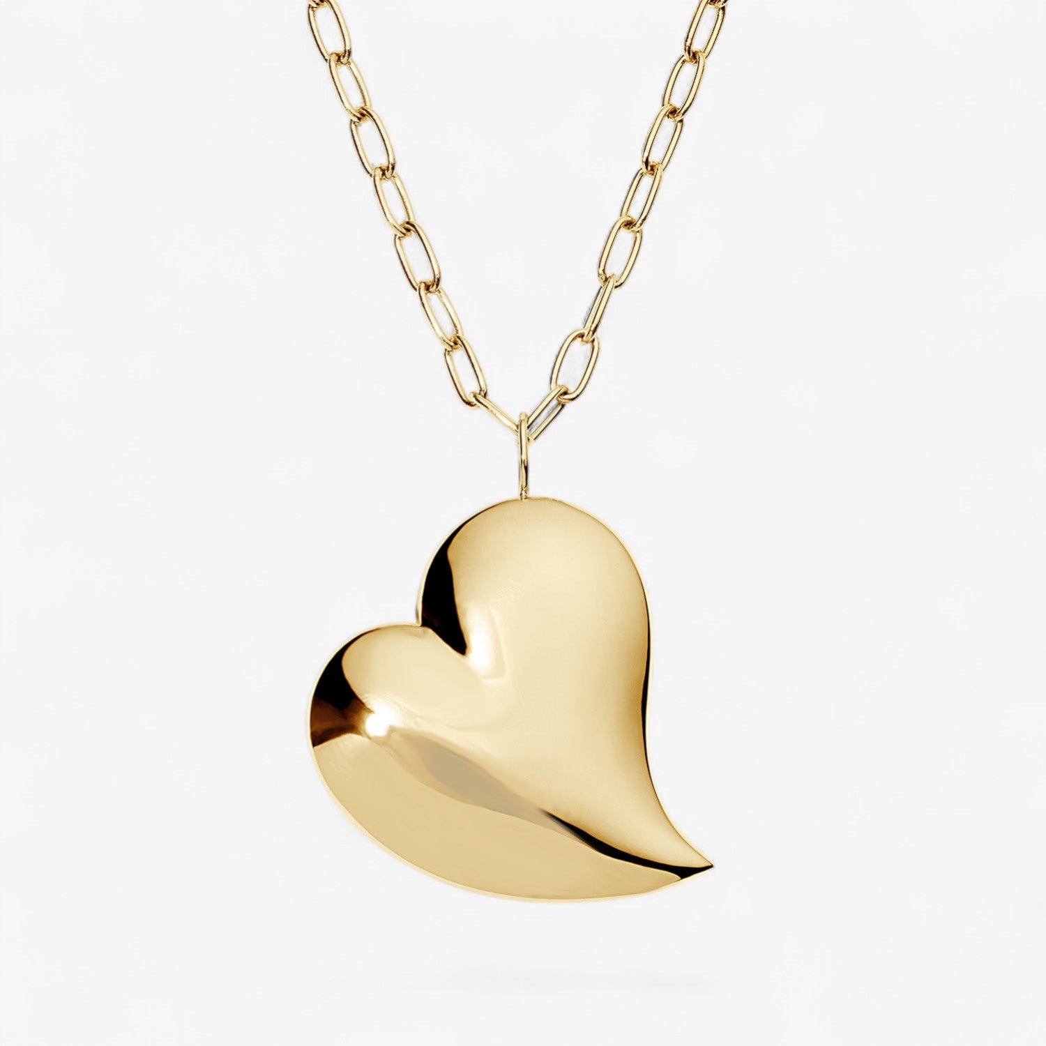 Sterling Silver Madison Jumbo Heart Necklace