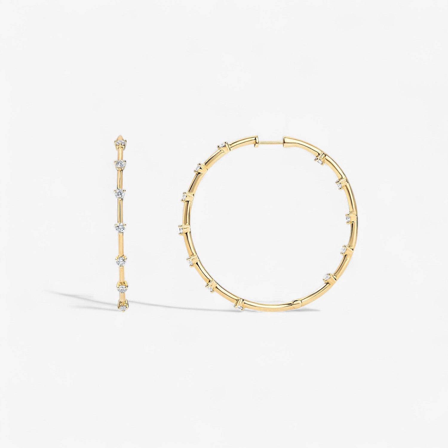 Celeste Diamond Hoop Earrings