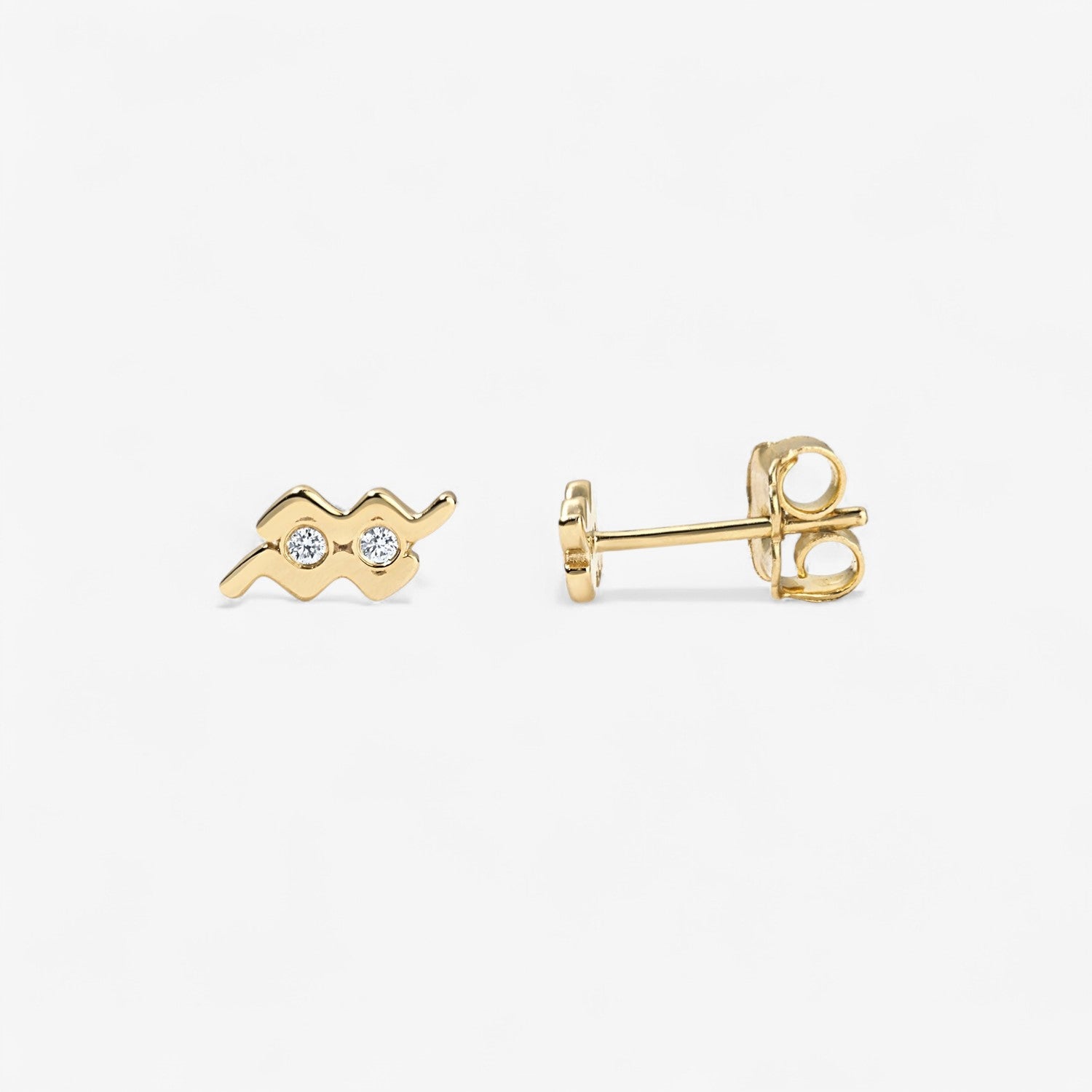 Small Zodiac Stud Earring