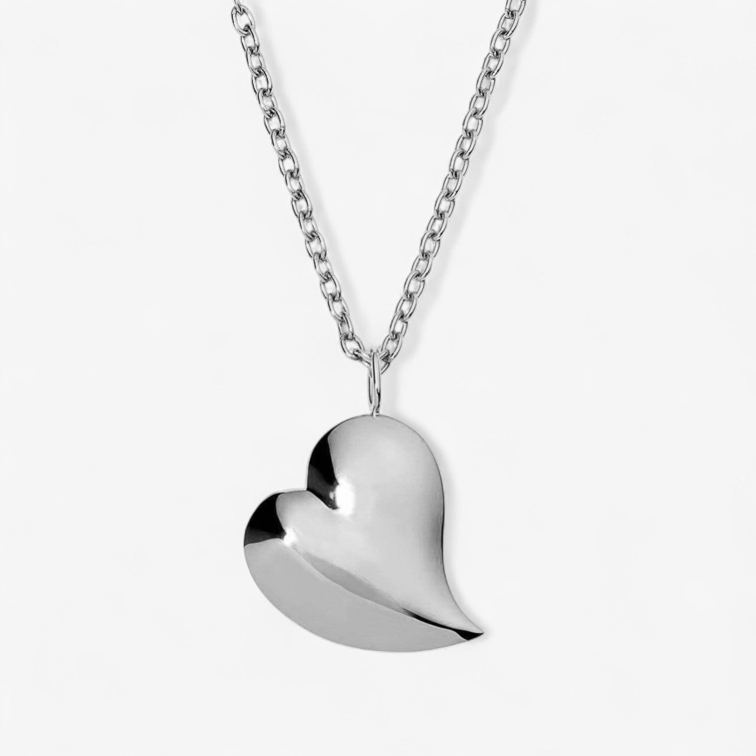 Sterling Silver Madison Medium Heart Necklace
