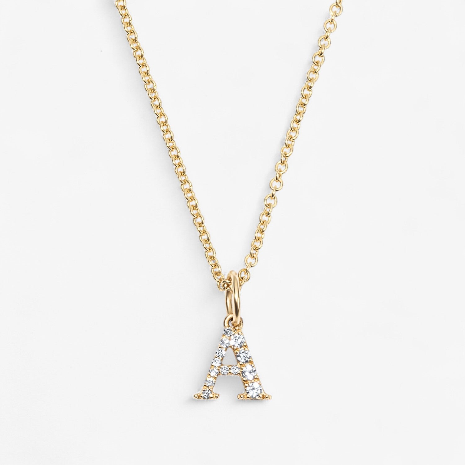 Small Pave Initial Pendant