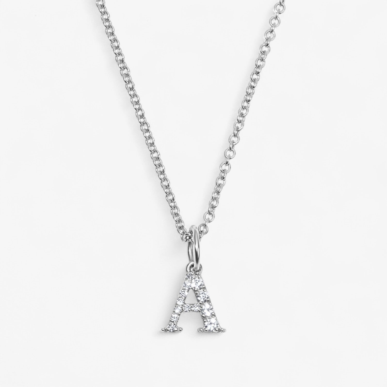 Small Pave Initial Pendant