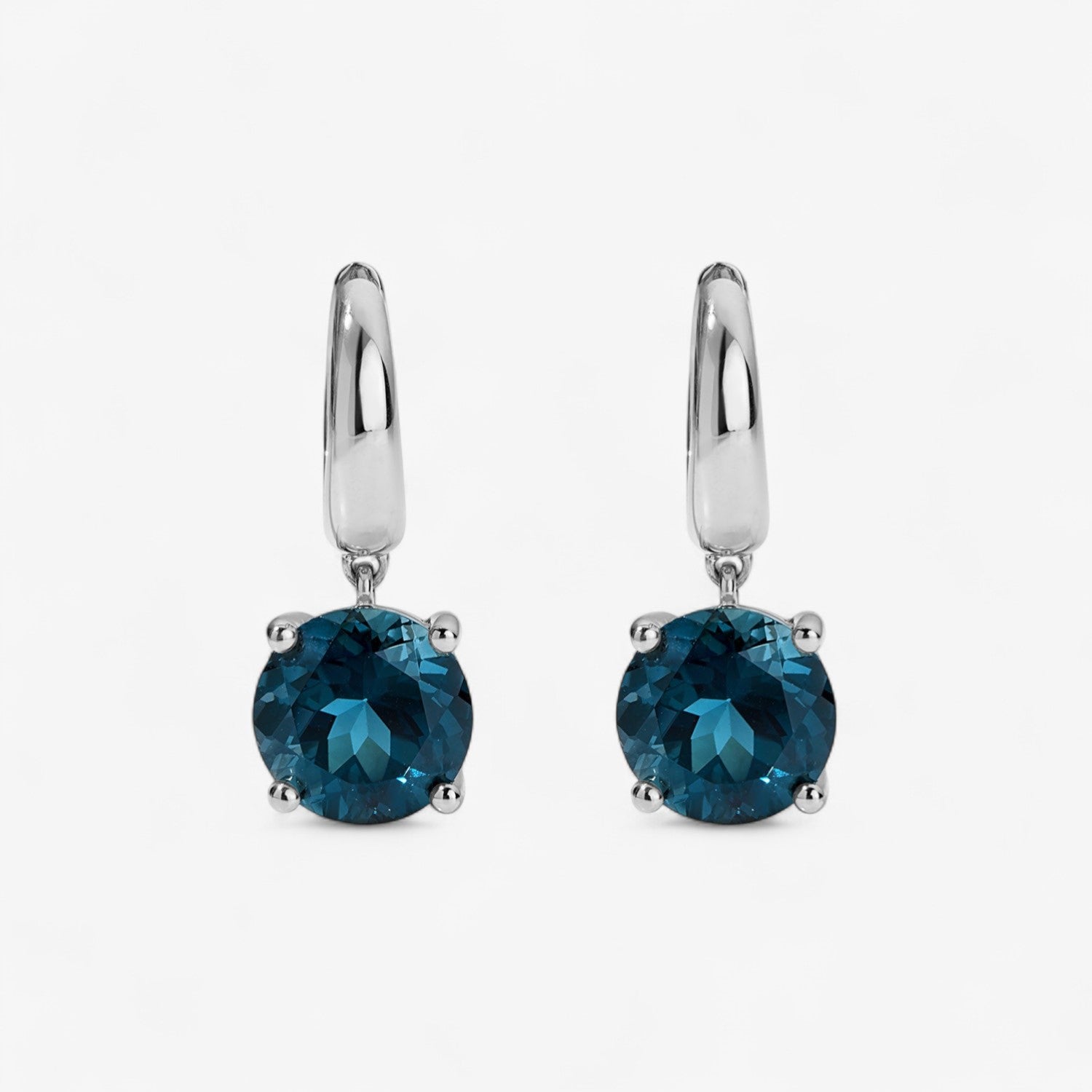 Madison London Blue Topaz Drop Huggies