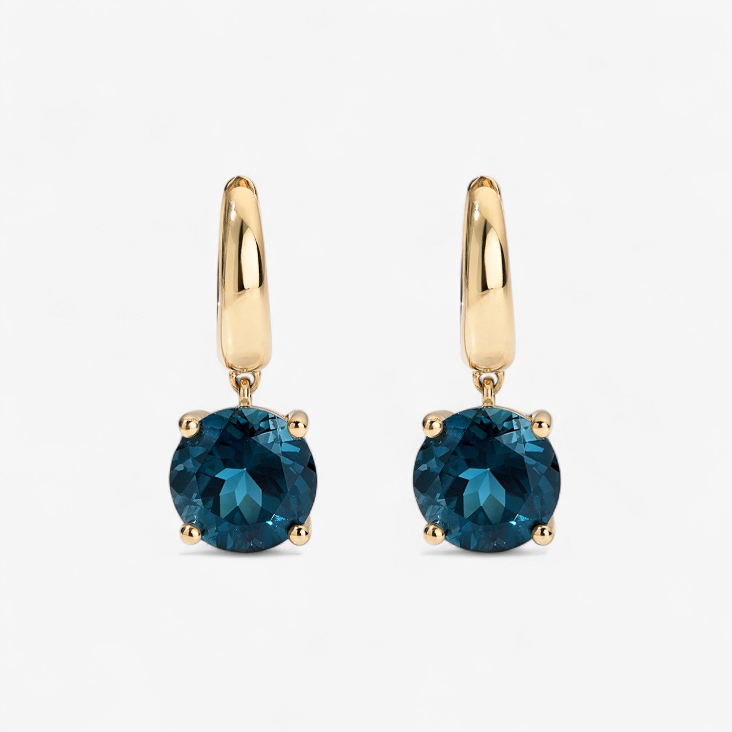 Madison London Blue Topaz Drop Huggies