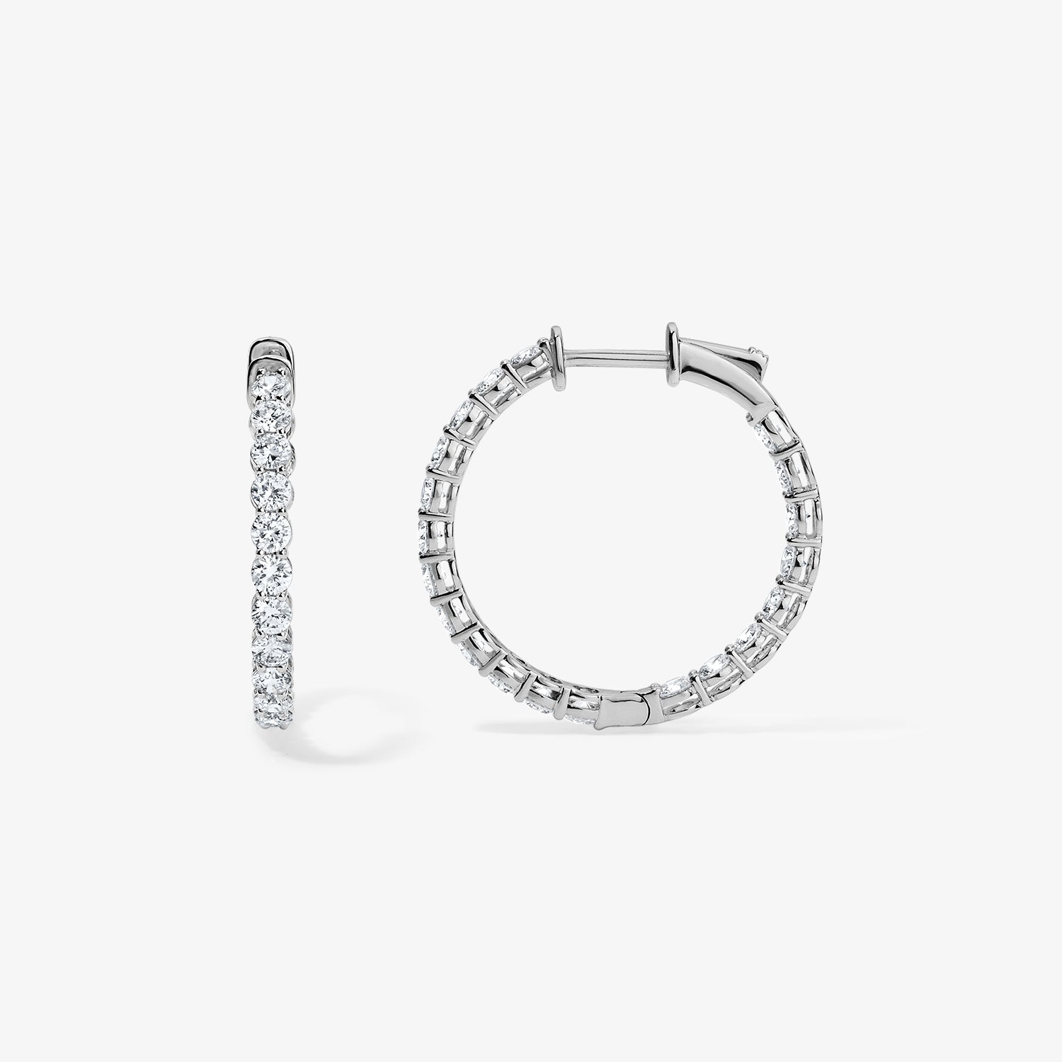 Signature Diamond Hoop Earrings