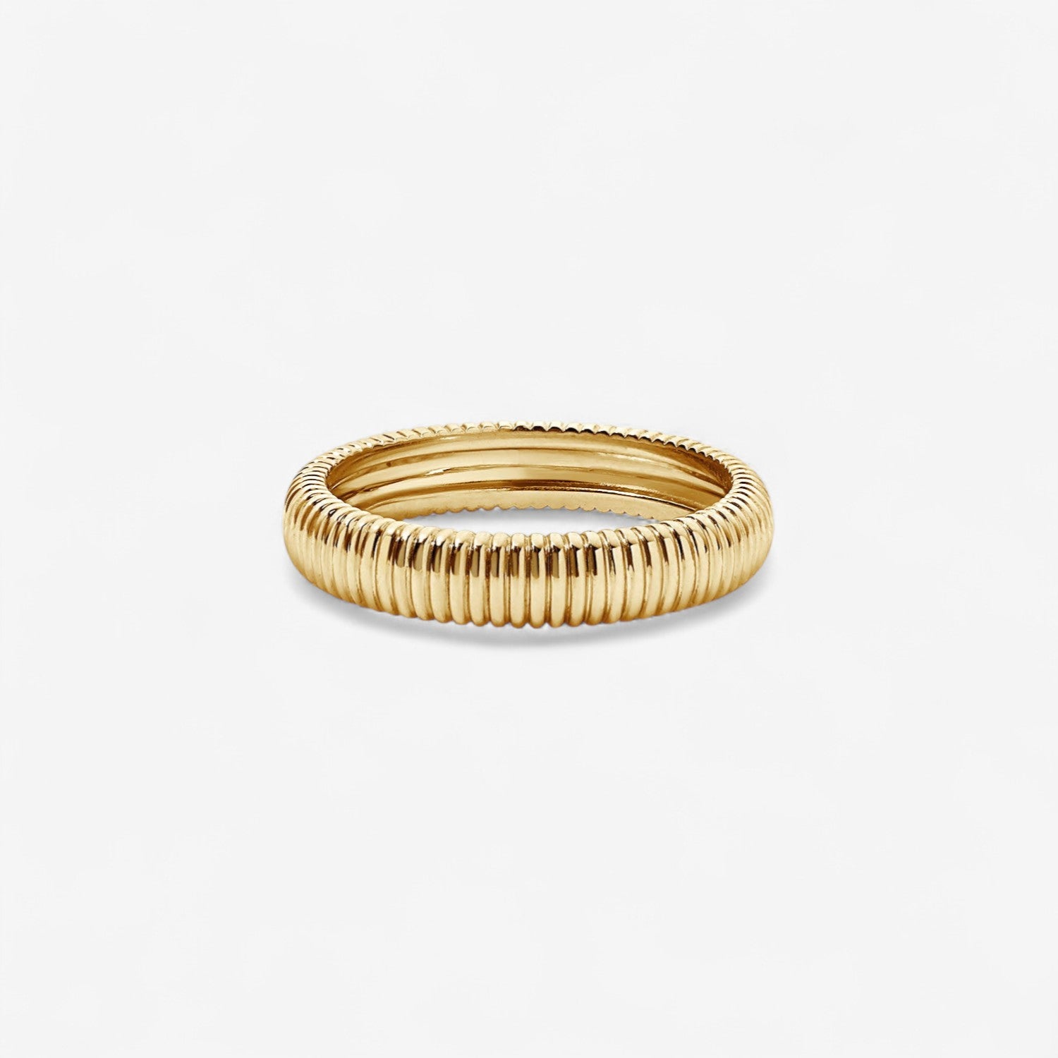 Gold Ridged Ring