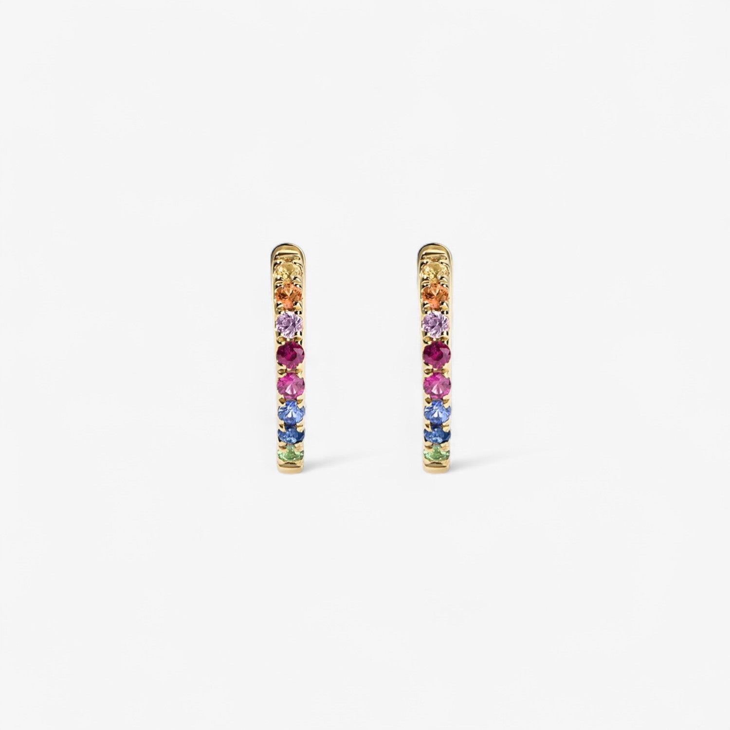 Gemma Rainbow and Diamond Reversible Huggie